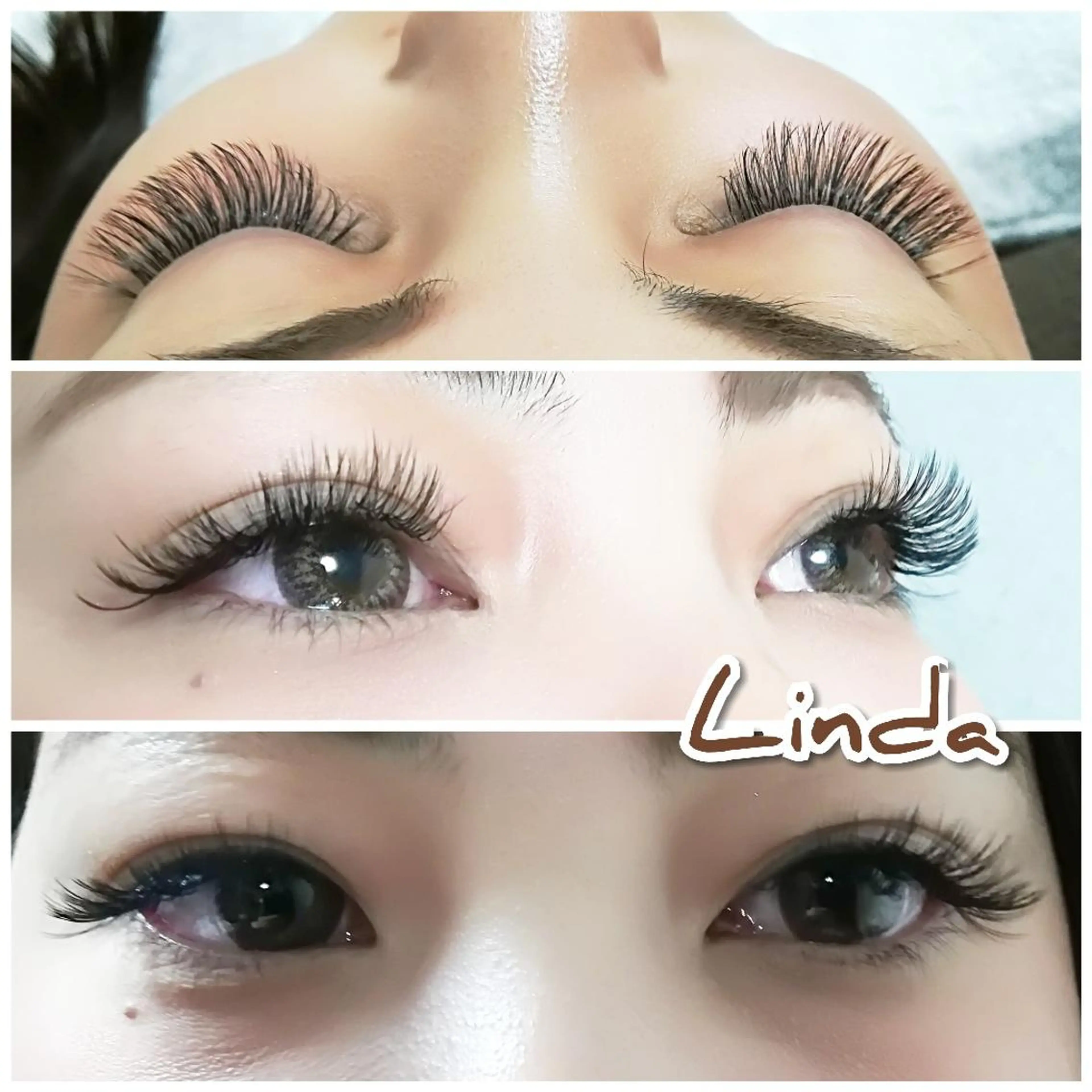 マツエク・マツパ 付け放題 ボリュームラッシュ linda lashesのマツエク・マツパデザイン