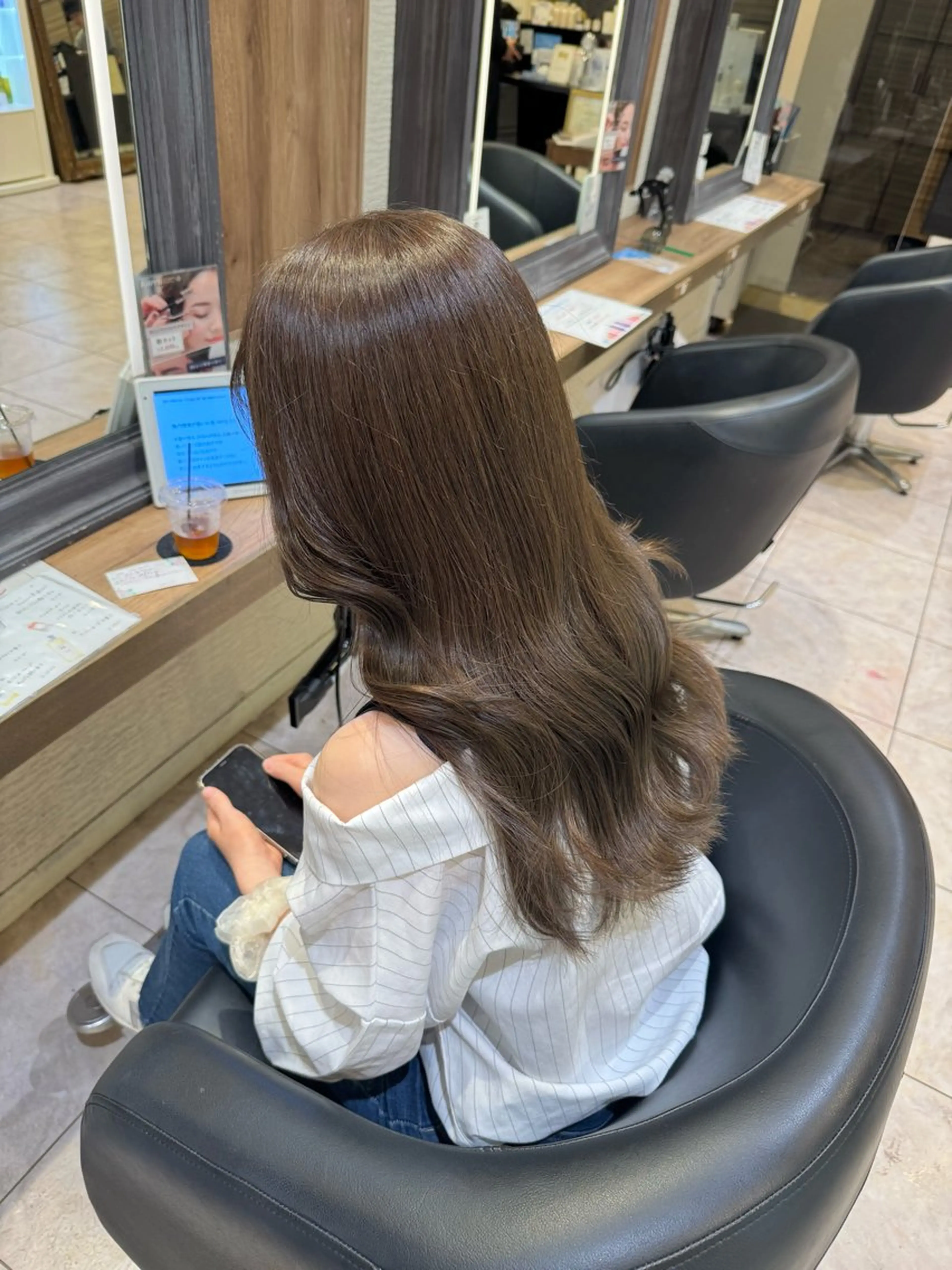 ロング カラー ヘアカラー 赤み消しカラー🌱 YUZUKI🫧のヘアスタイル