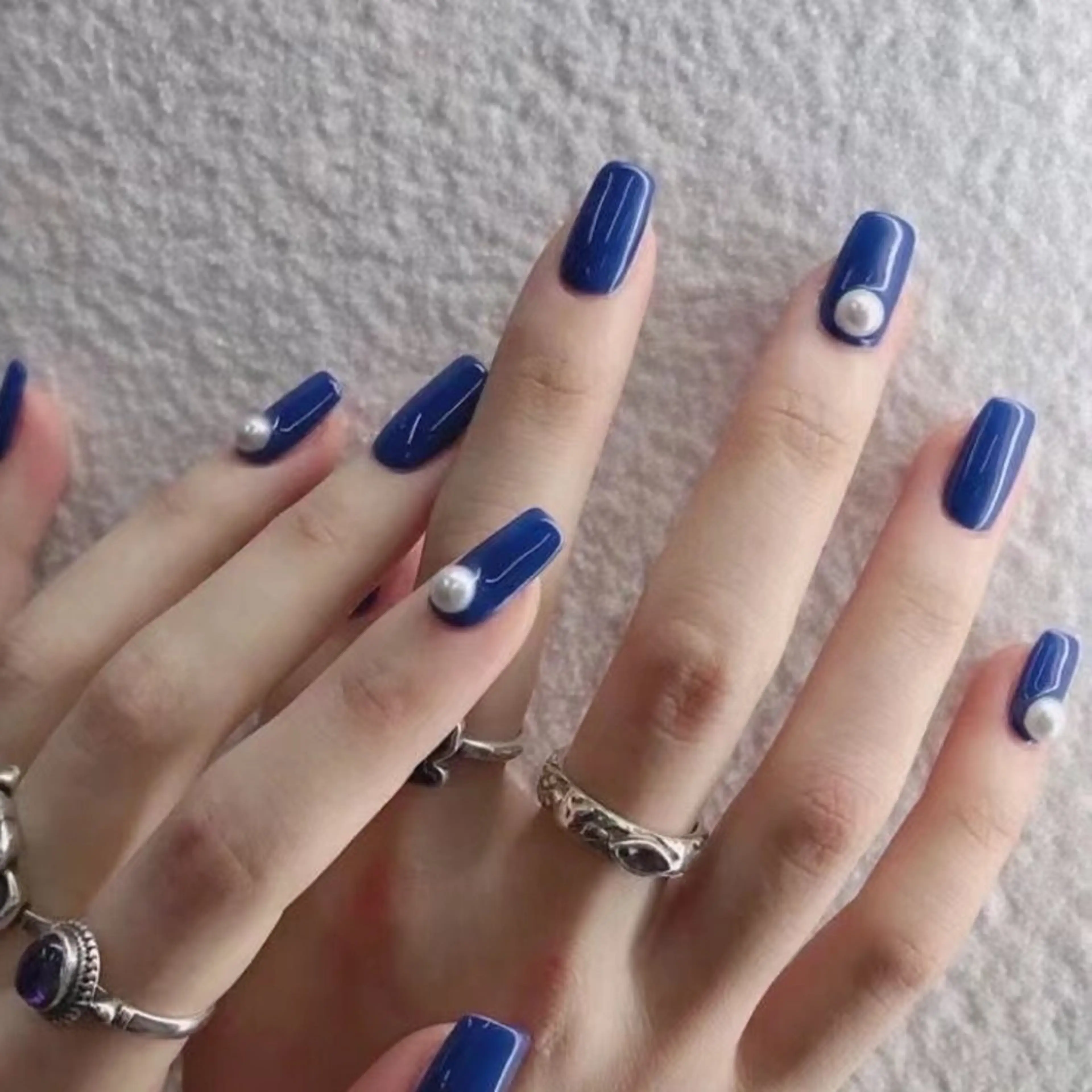 ネイル ネイリストゆか💅 長さだし、深爪矯正のネイルデザイン