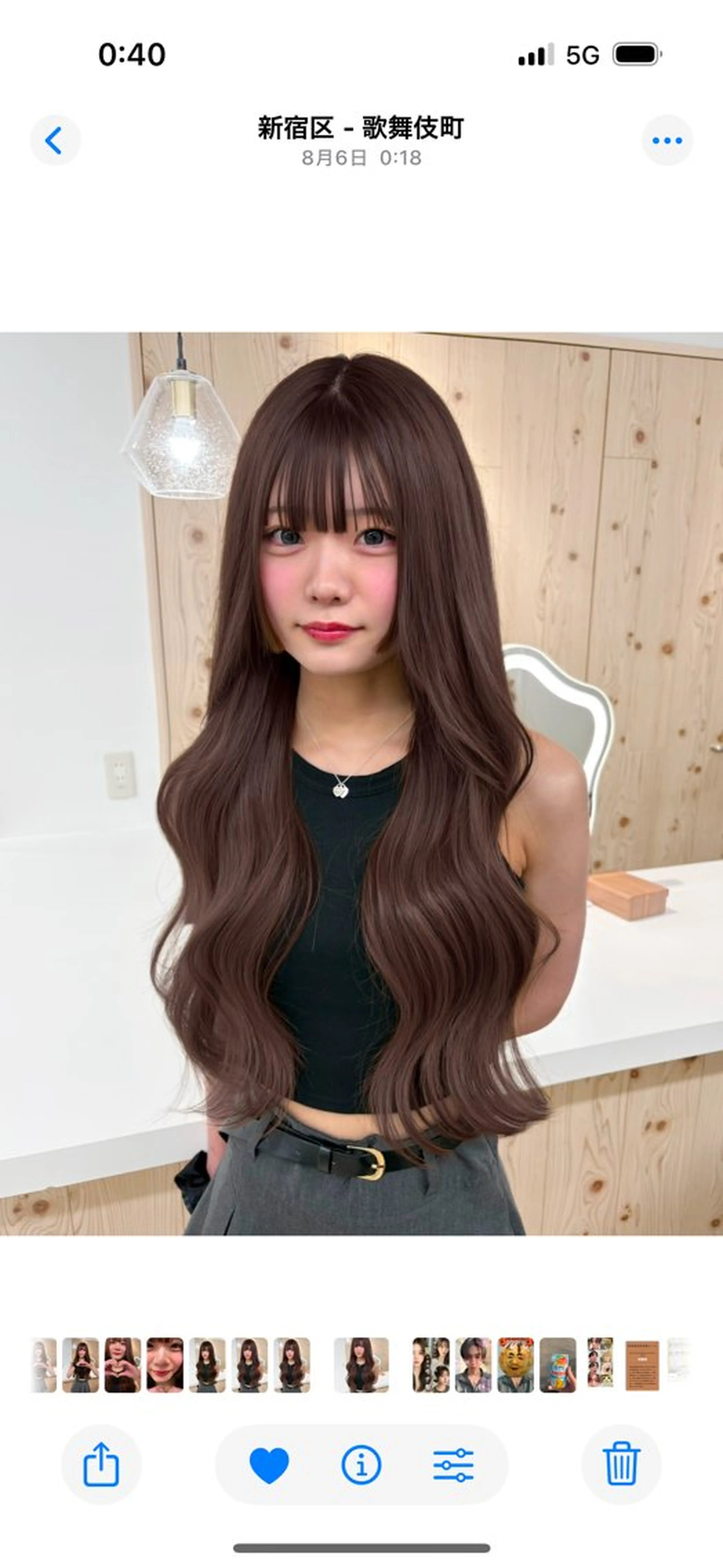 ロング カラー カット ヘアカラー トリートメント ヘアセット 新宿/韓国ヘア/ 髪質改善ストレートのヘアスタイル