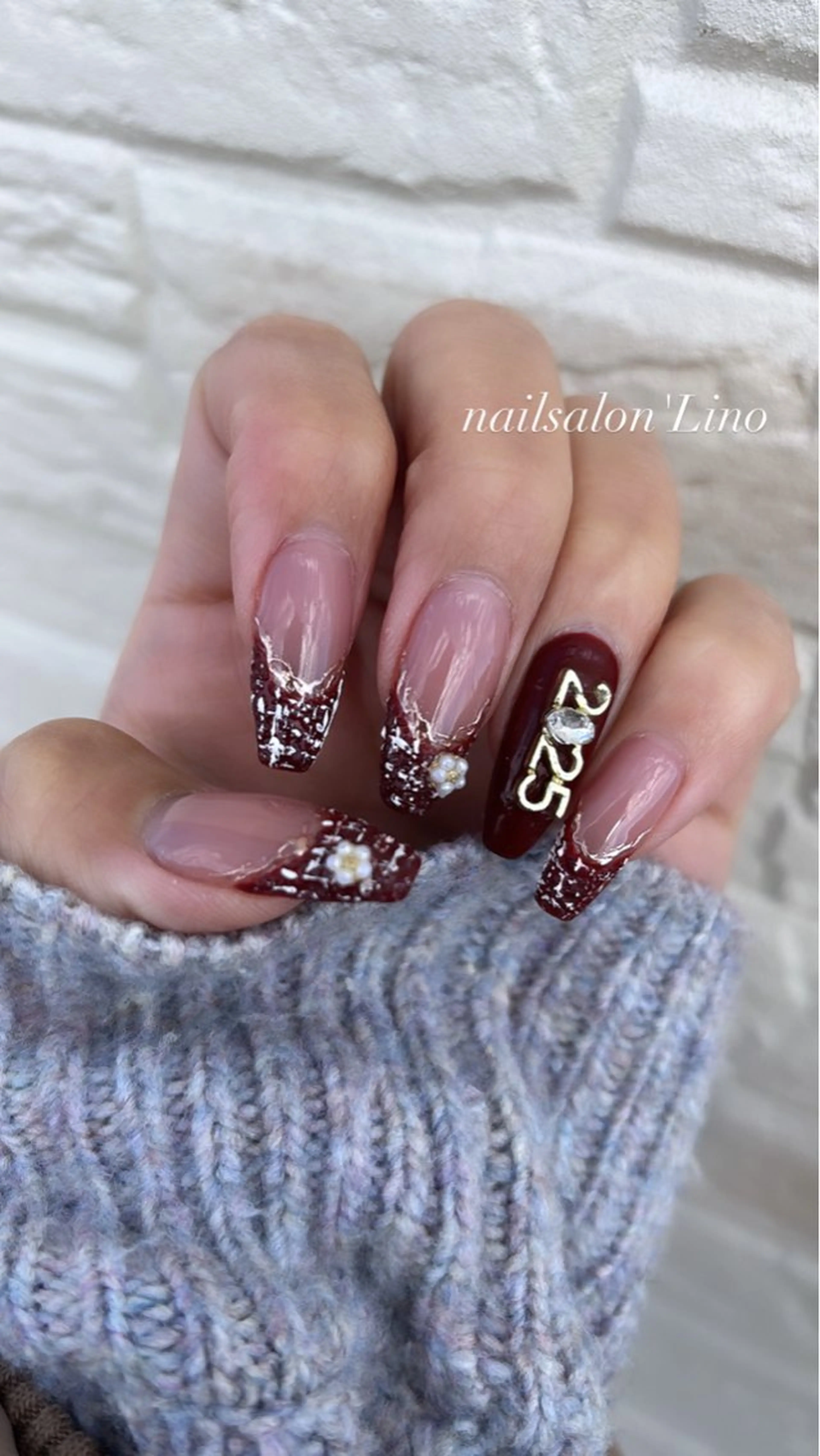 ネイル ツイードネイル Lino𓂃⟡.· Chizuruのネイルデザイン