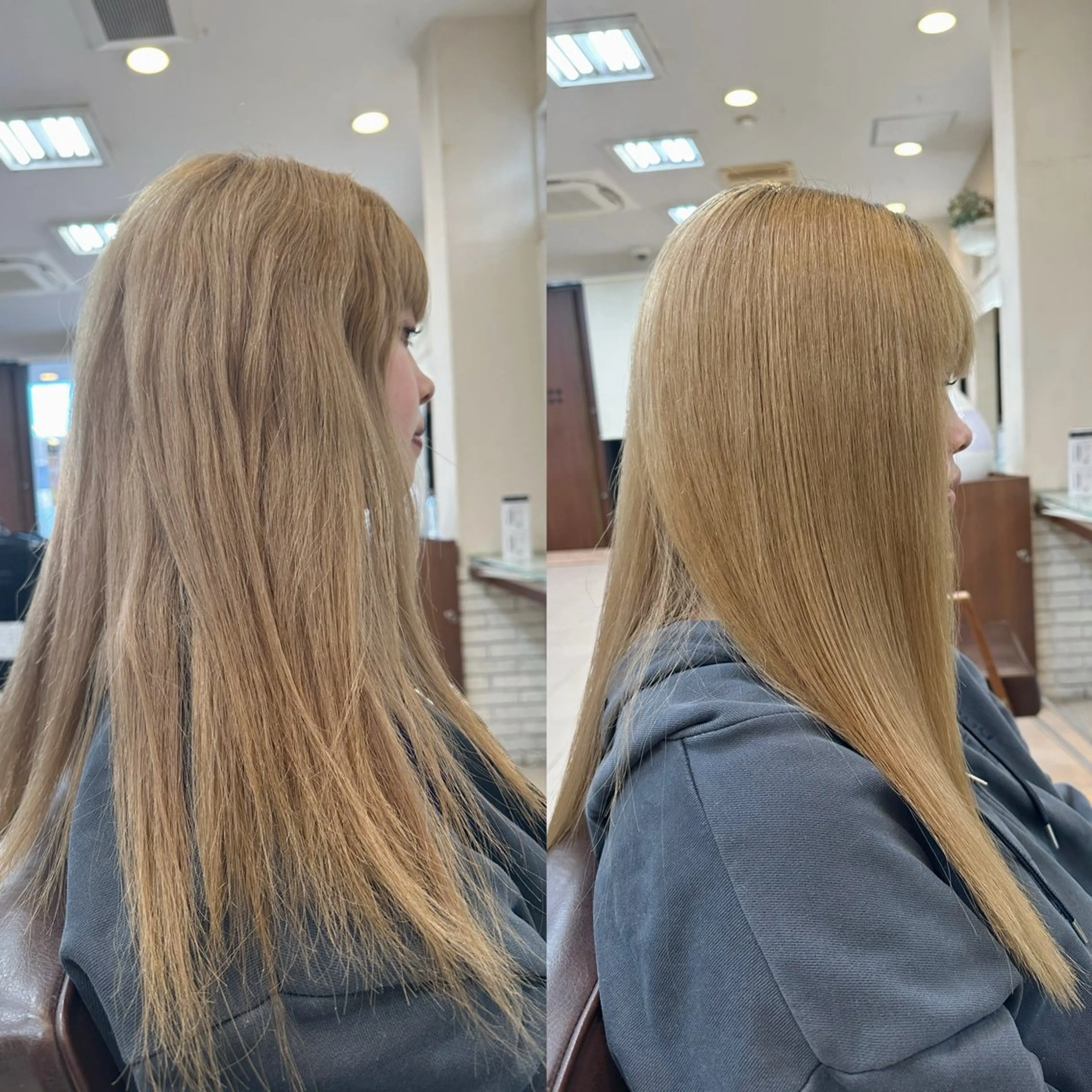 セミロング カット 縮毛矯正 トリートメント 波多野 将貴のヘアスタイル