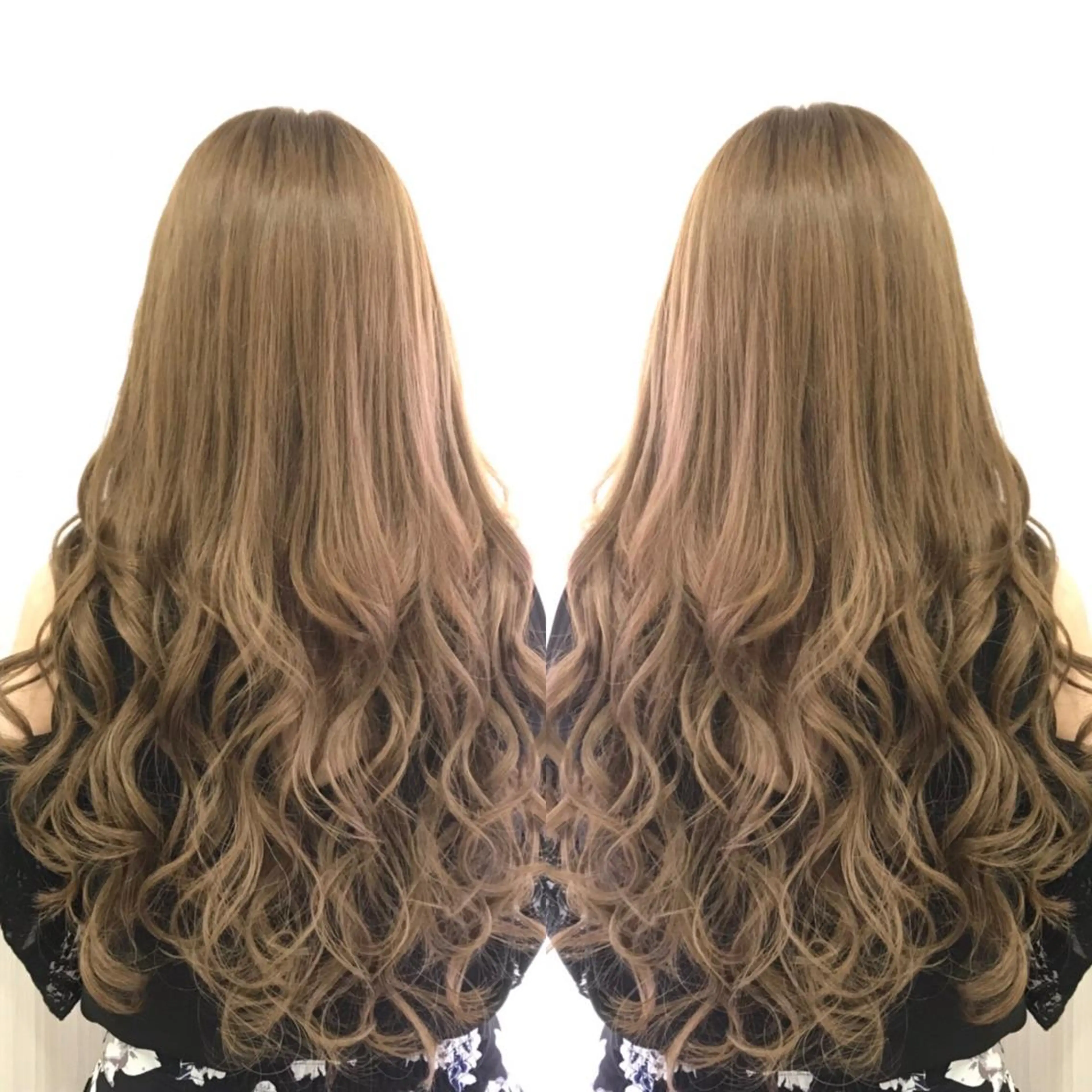 ロング れん/ハイトーン /エクステ/韓国風のヘアスタイル