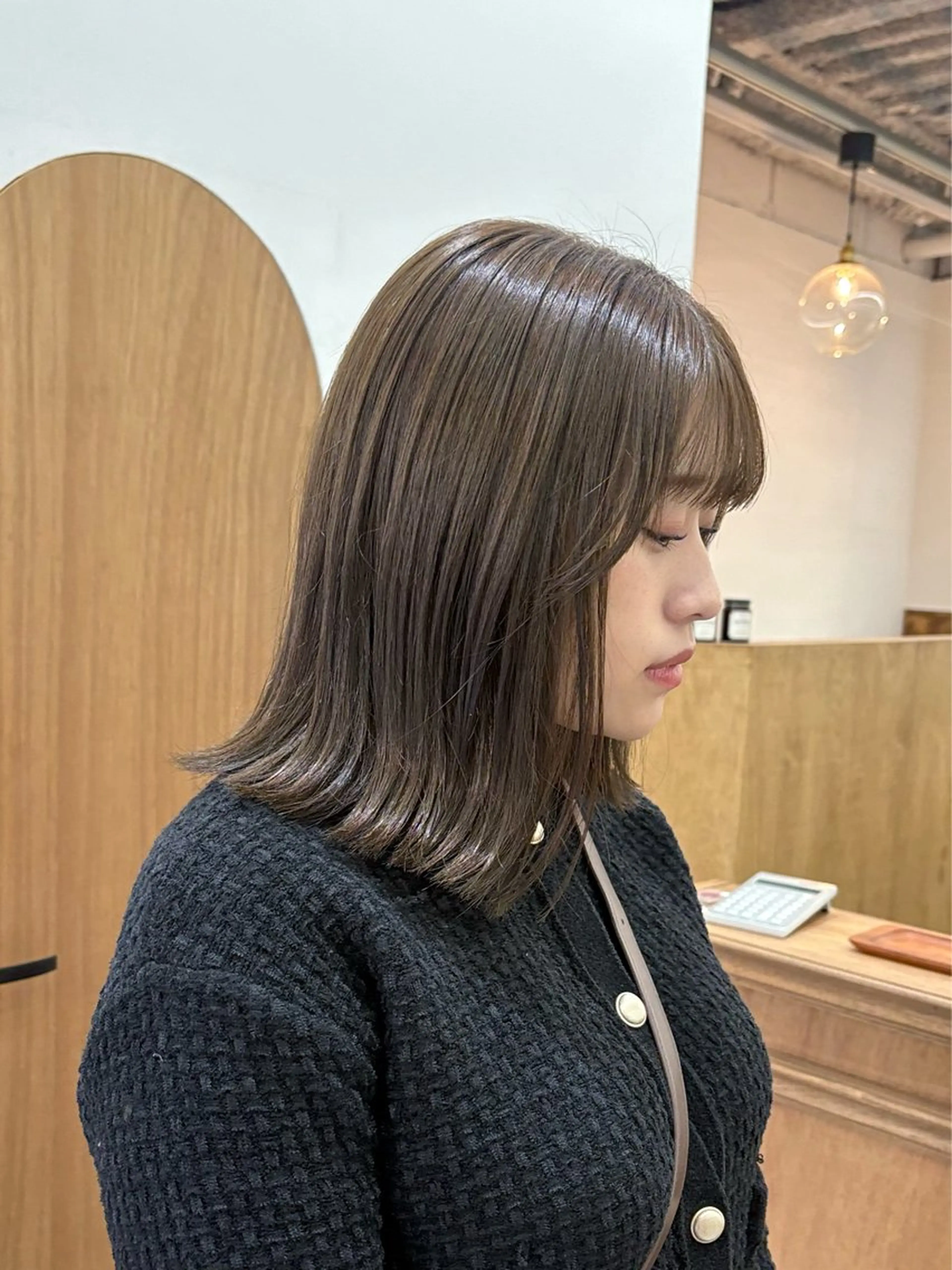 ミディアム カラー ヘアアレンジ ブリーチ ダブルカラー ブリーチなしカラー カット ヘアカラー トリートメント ハル🌸柔色/ ブリーチなし/艶髪のヘアスタイル