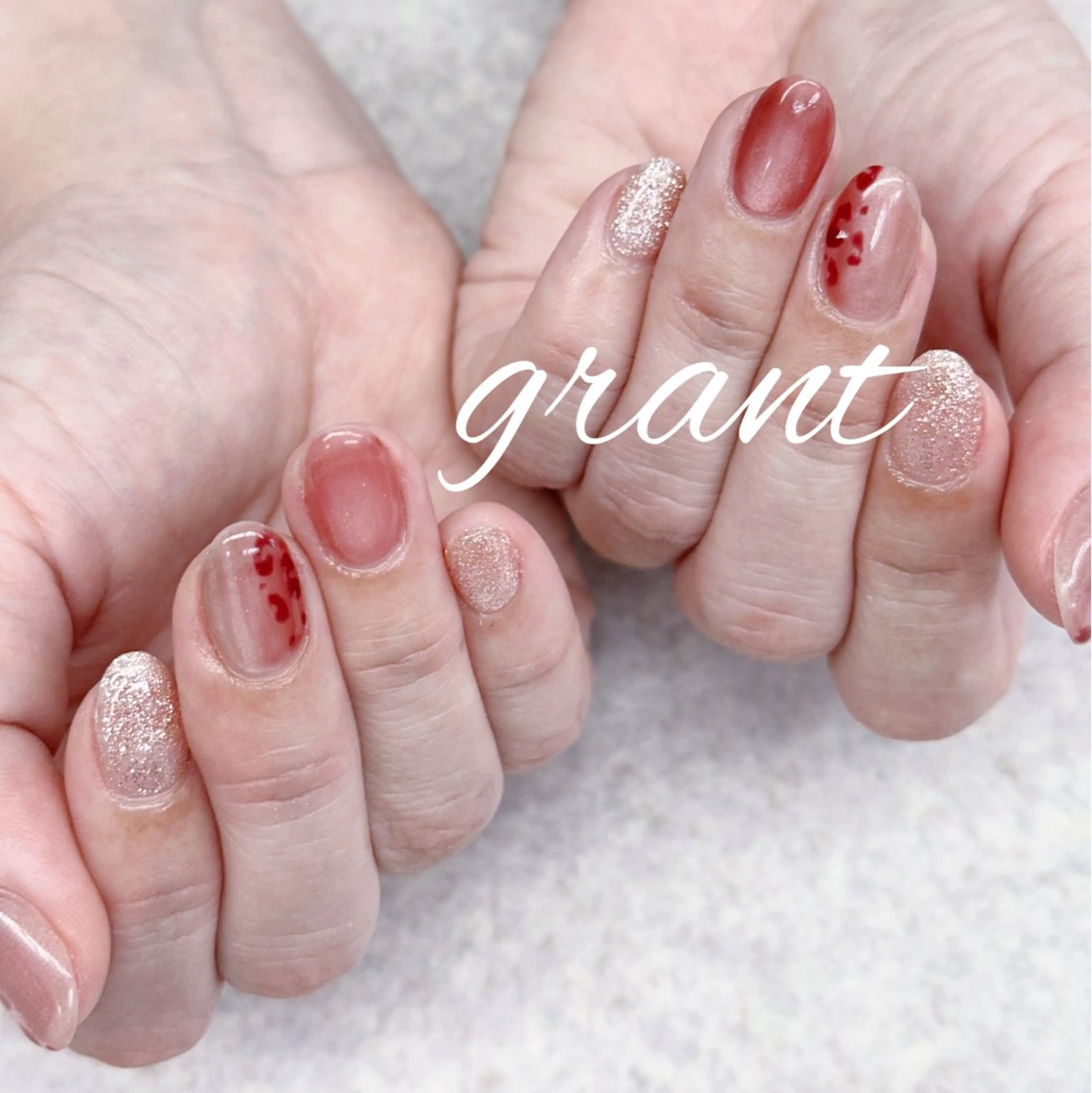 ネイル アニマル柄 マグネットネイル ハンドネイル nail salon grant所属・nailsalon grantのネイルデザイン