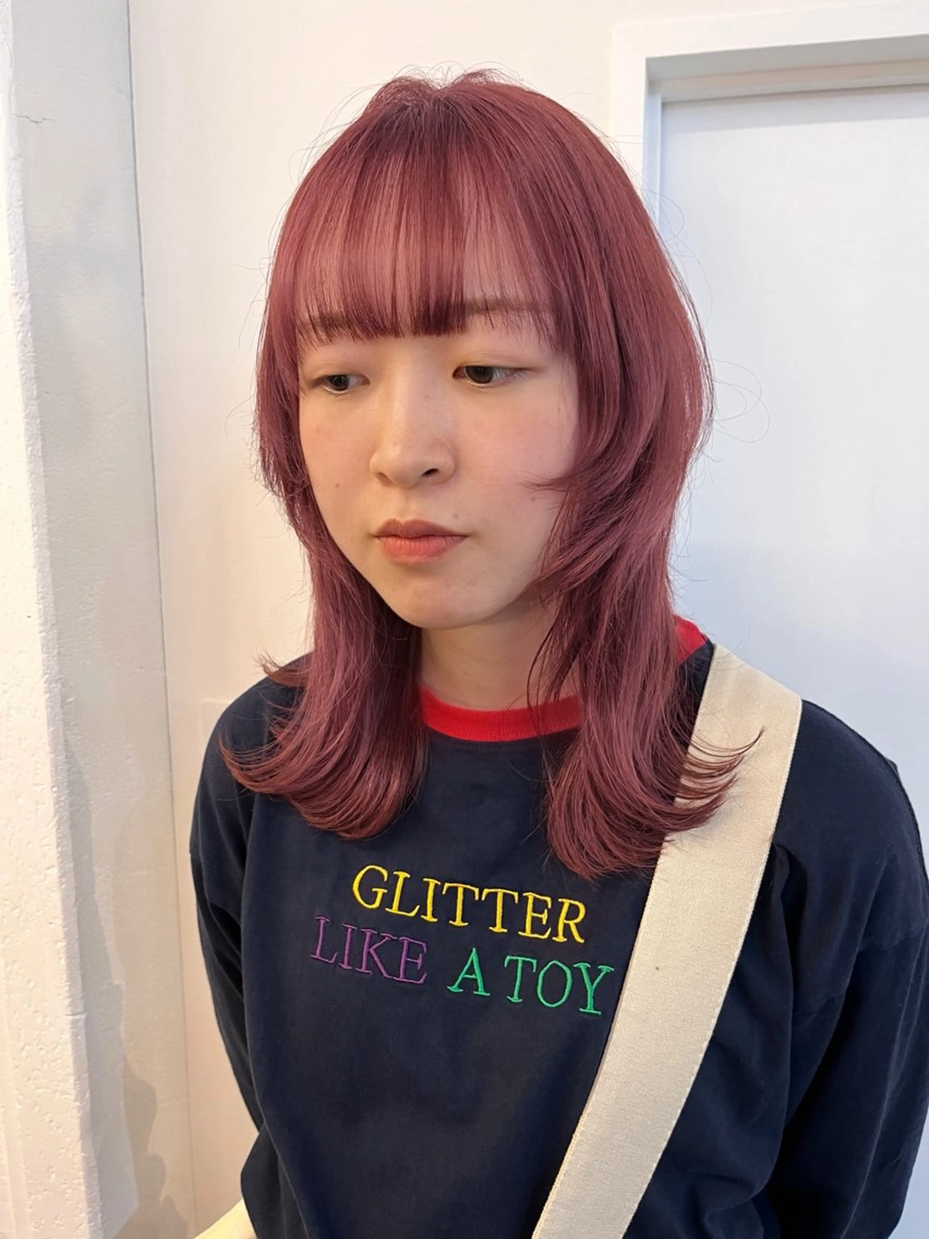 ミディアム カラー ヘアカラー レイヤーカット/韓国 ヘア/ honokaのヘアスタイル