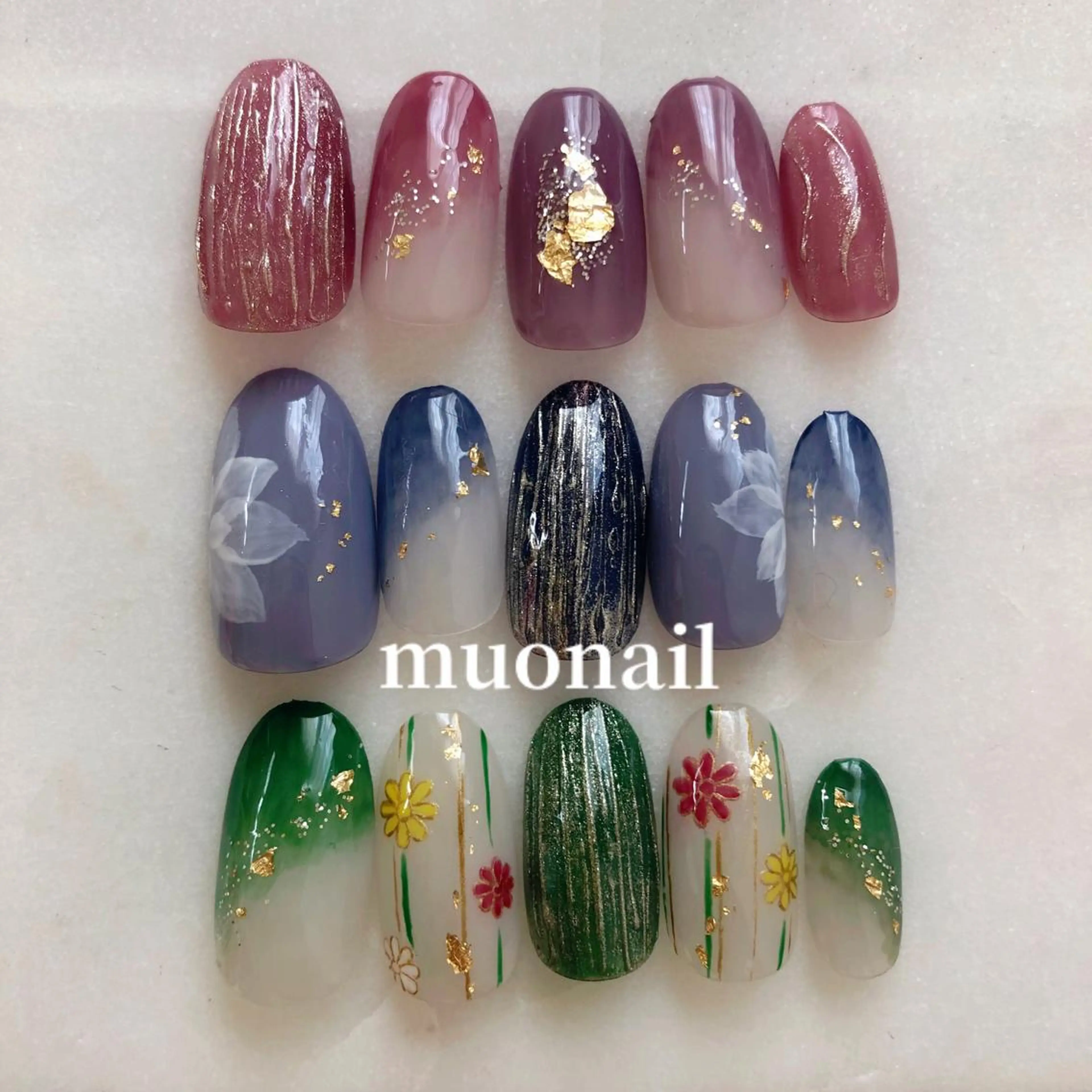 ネイル 成人式 ニュアンスネイル Sand by muoのネイルデザイン