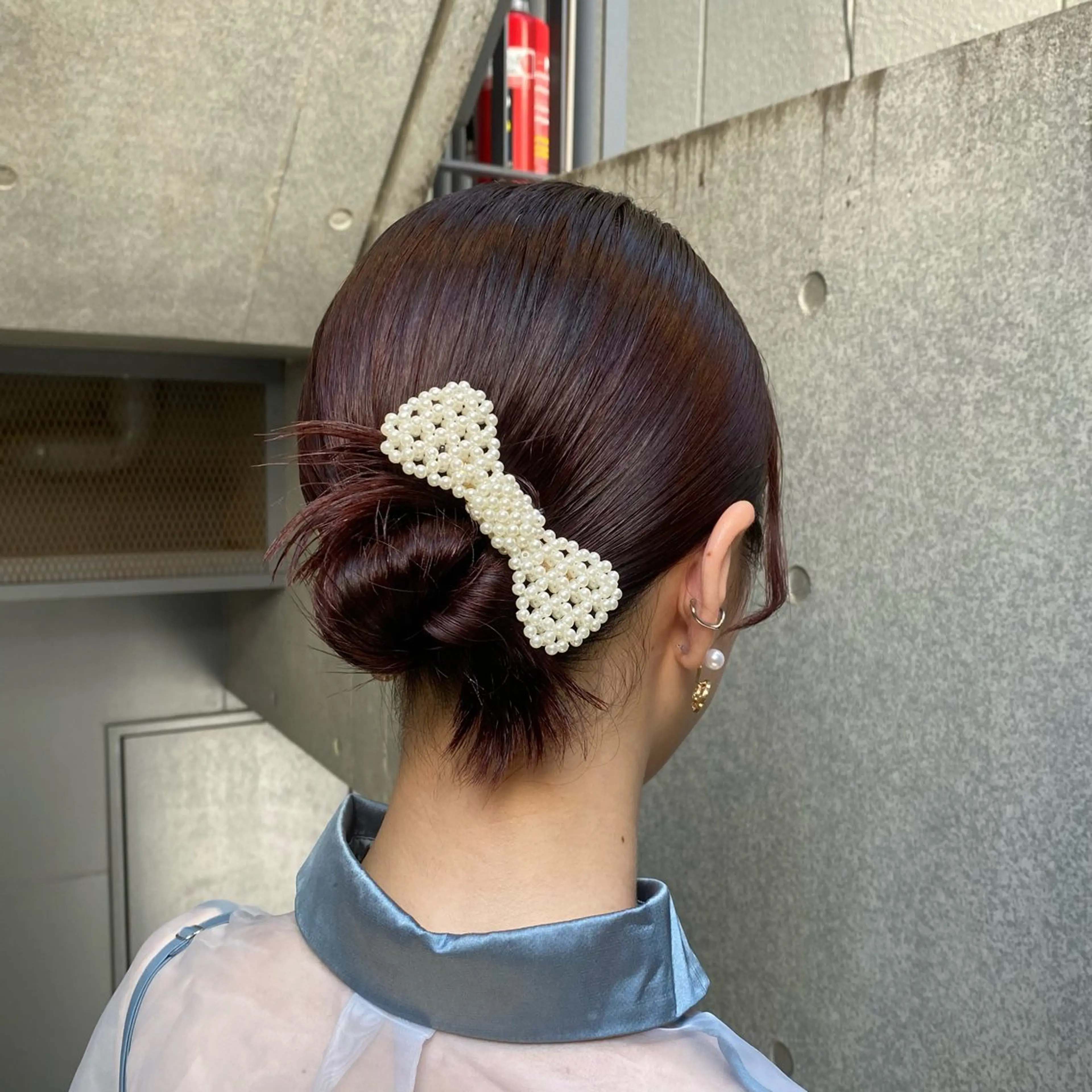 セミロング ヘアアレンジ ヘアセット 透けカラー/ アレンジ/篠崎渚彩のヘアスタイル