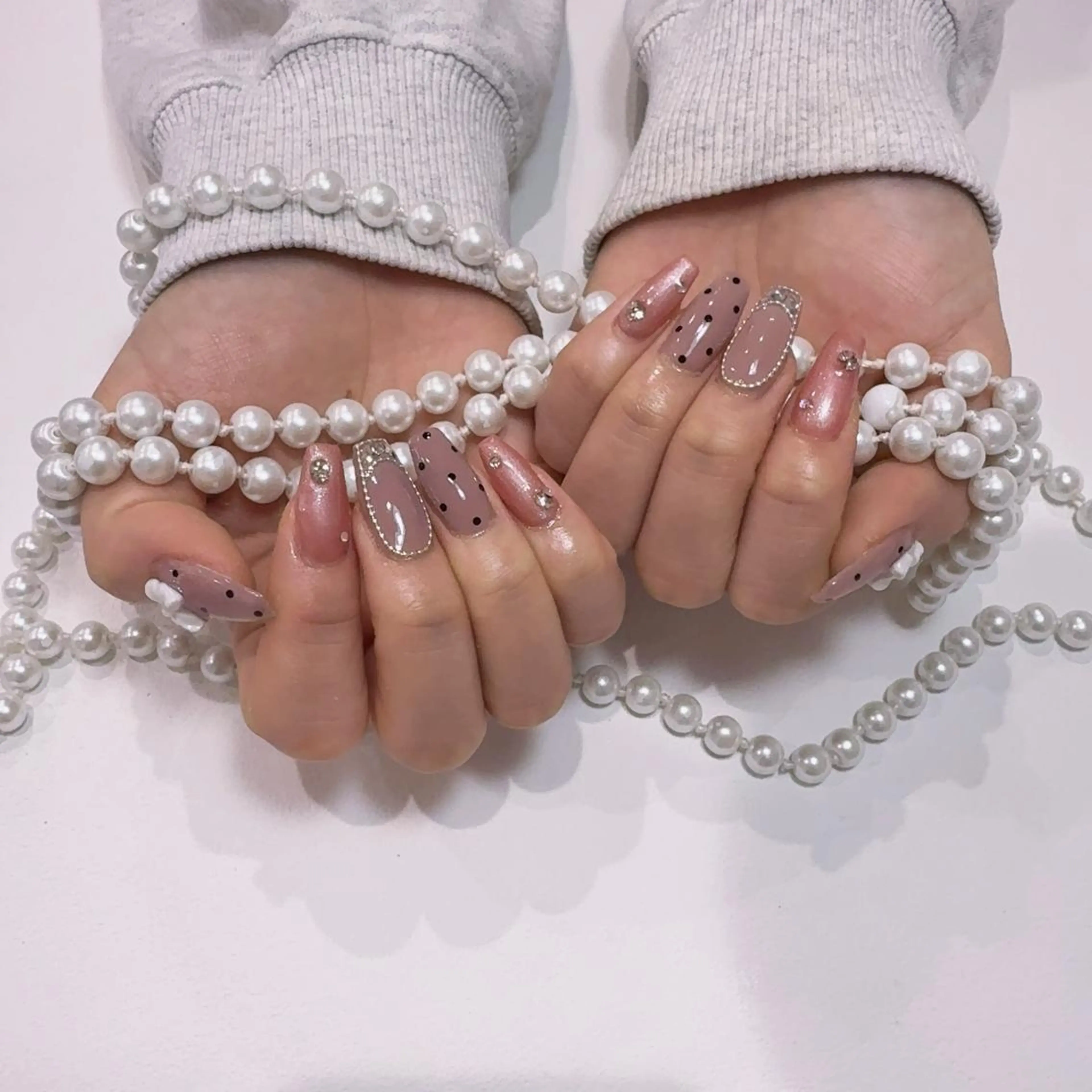 ネイル アートネイル フラッシュネイル フレンチネイル ジェルネイル ガラスフレンチ You&Me Yuiのネイルデザイン