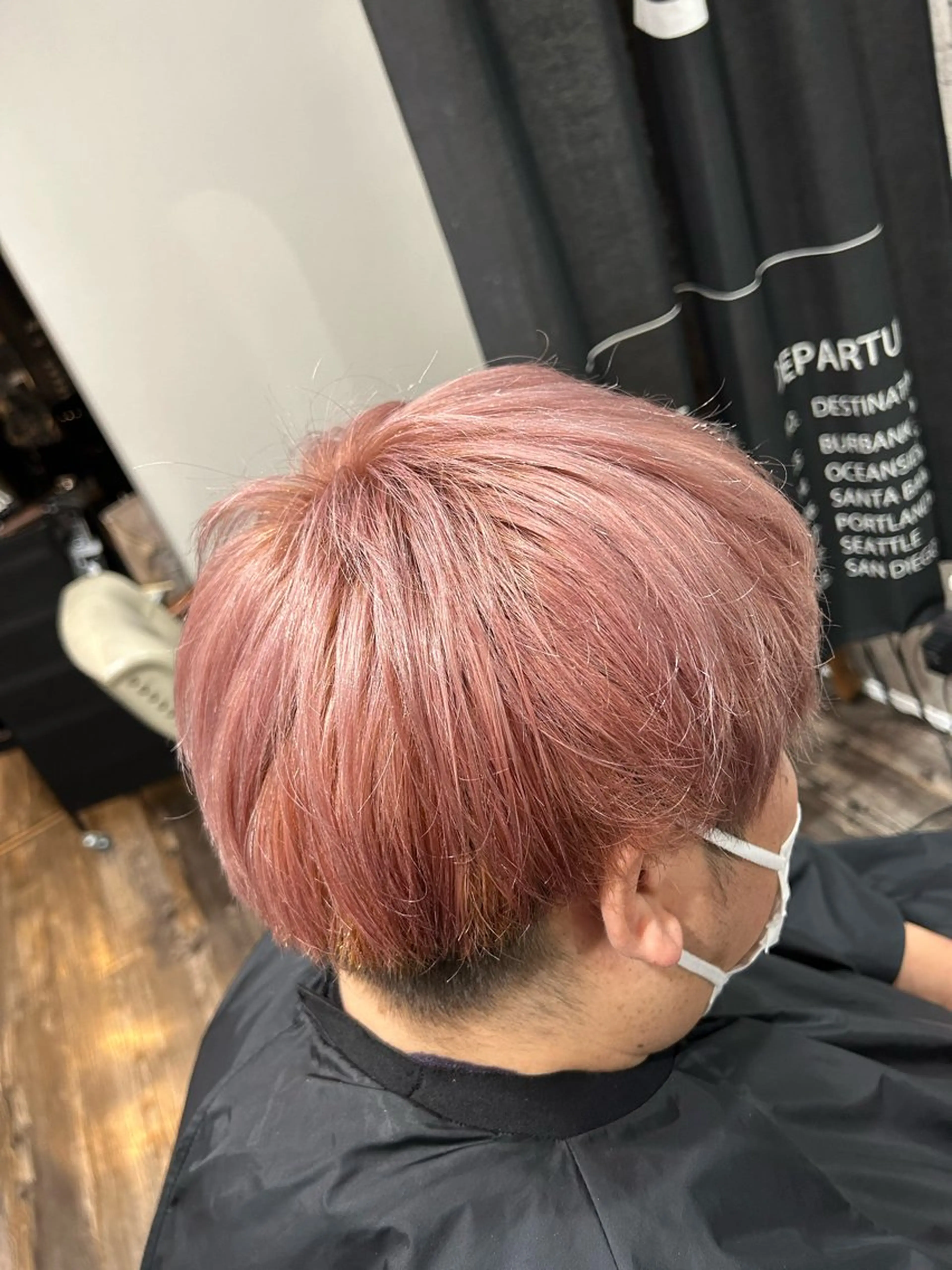 カラー ベージュカラー ブリーチ ピンクカラー ピンクベージュ 今野 詩音のヘアスタイル