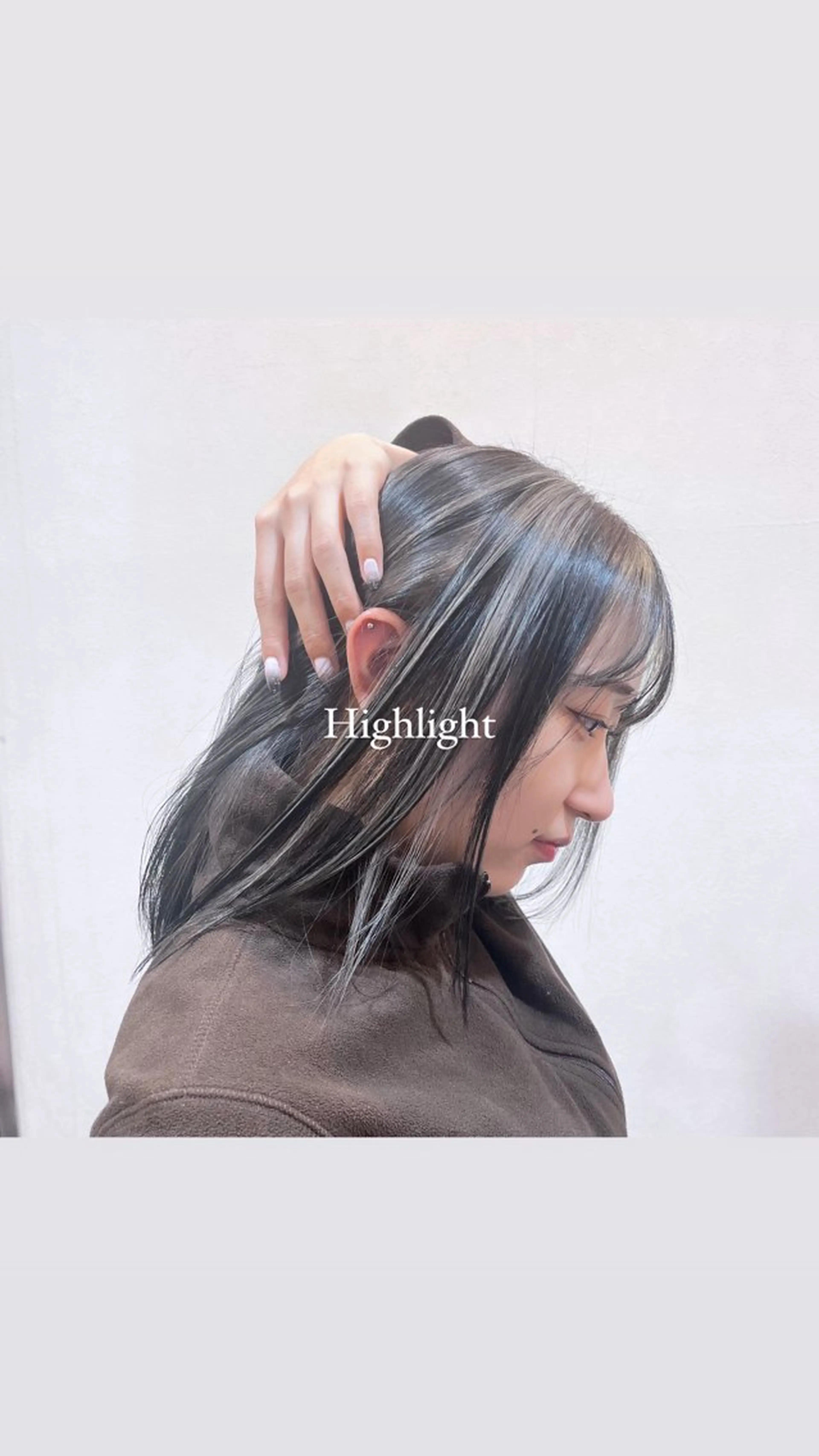 ミディアム 西 沙菜/トレンド カラー/透明感カラーのヘアスタイル