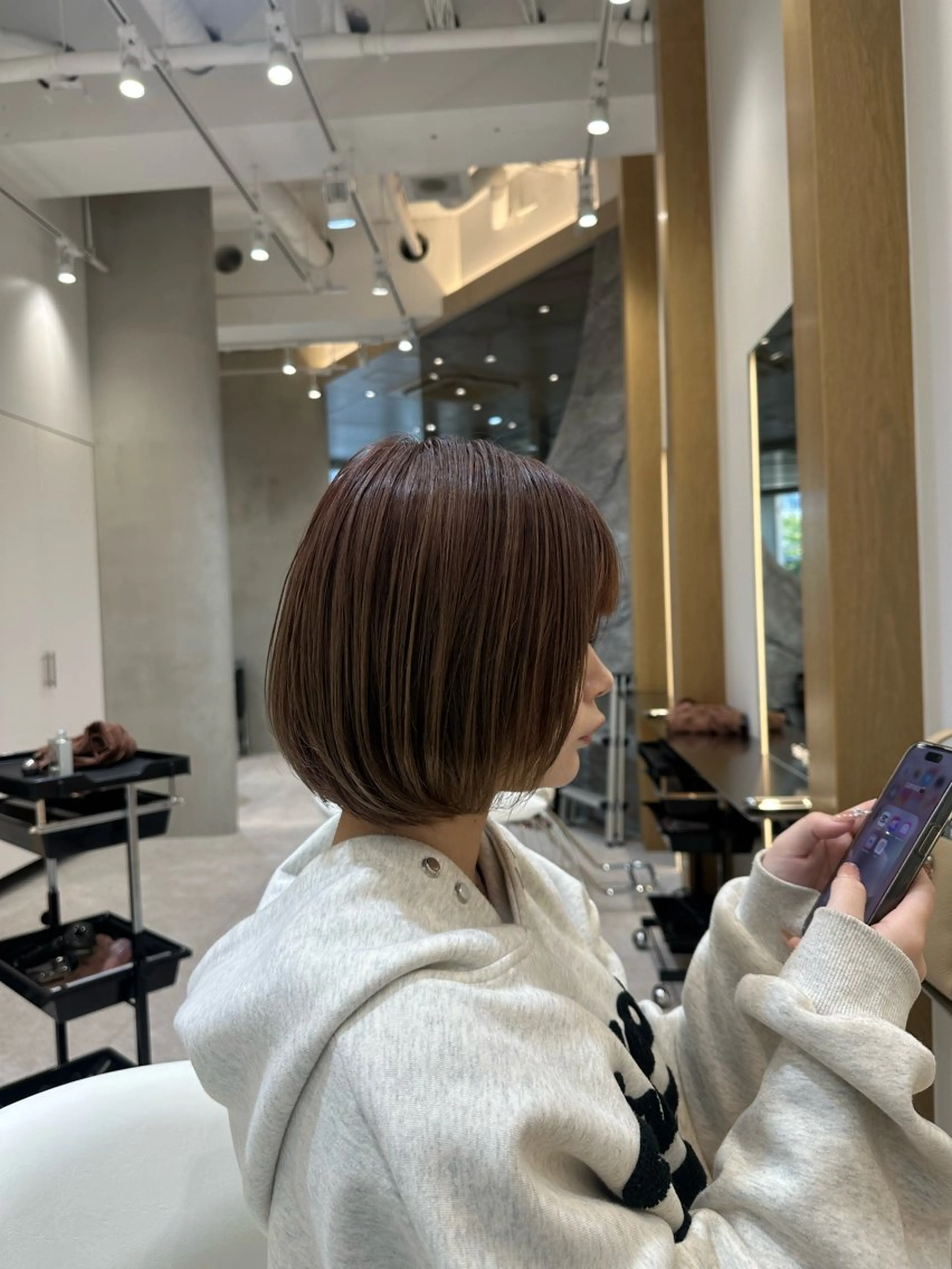 【艶髪カラー➕ReFa ファインバブル】頭皮ケア✖️色持ちUP✨スタイリング付き✨の写真