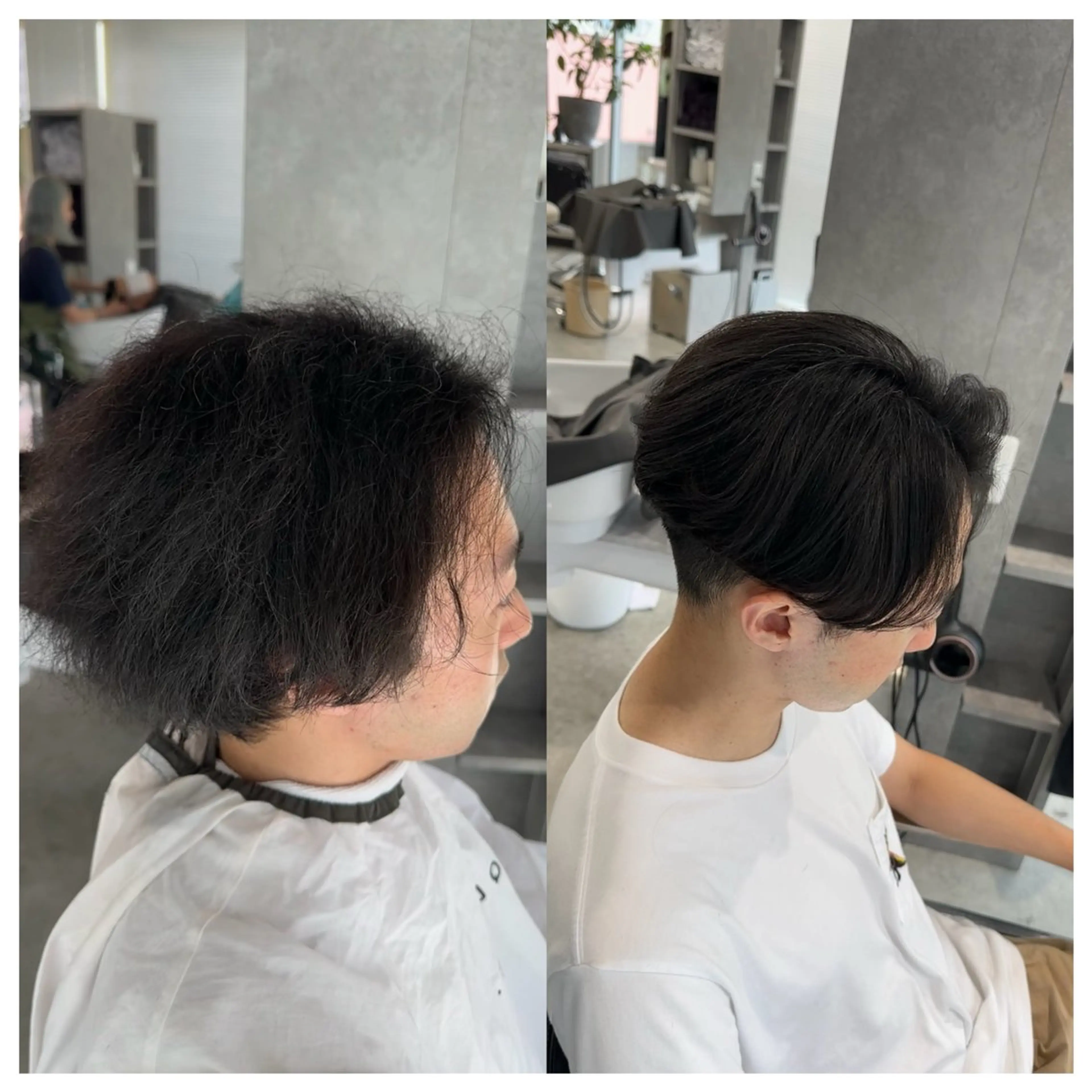 メンズ センターパート メンズパーマ 渡辺 良城のヘアスタイル