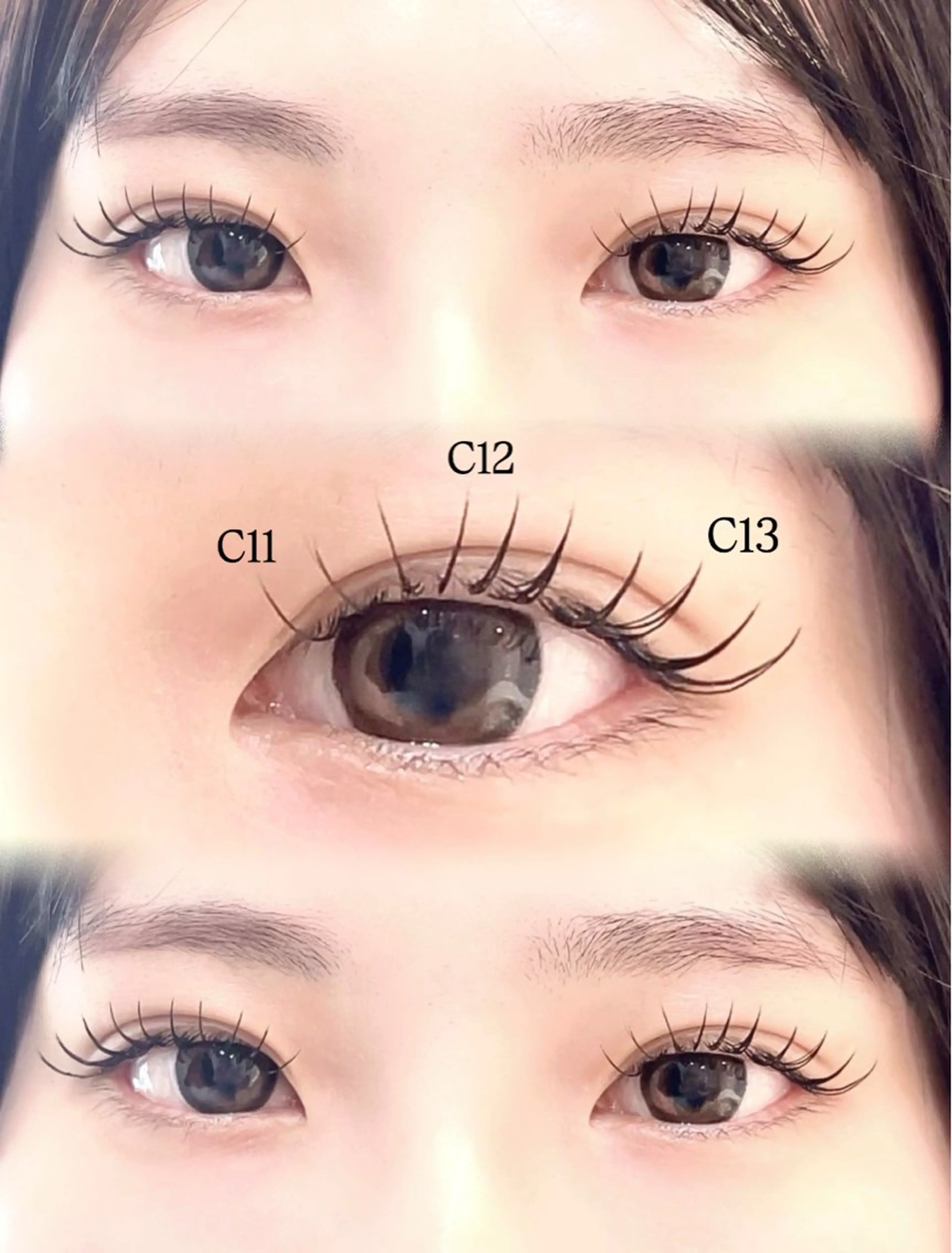 マツエク・マツパ 目尻長め セーブル マツエク CERRONE eyelash岩村のマツエク・マツパデザイン