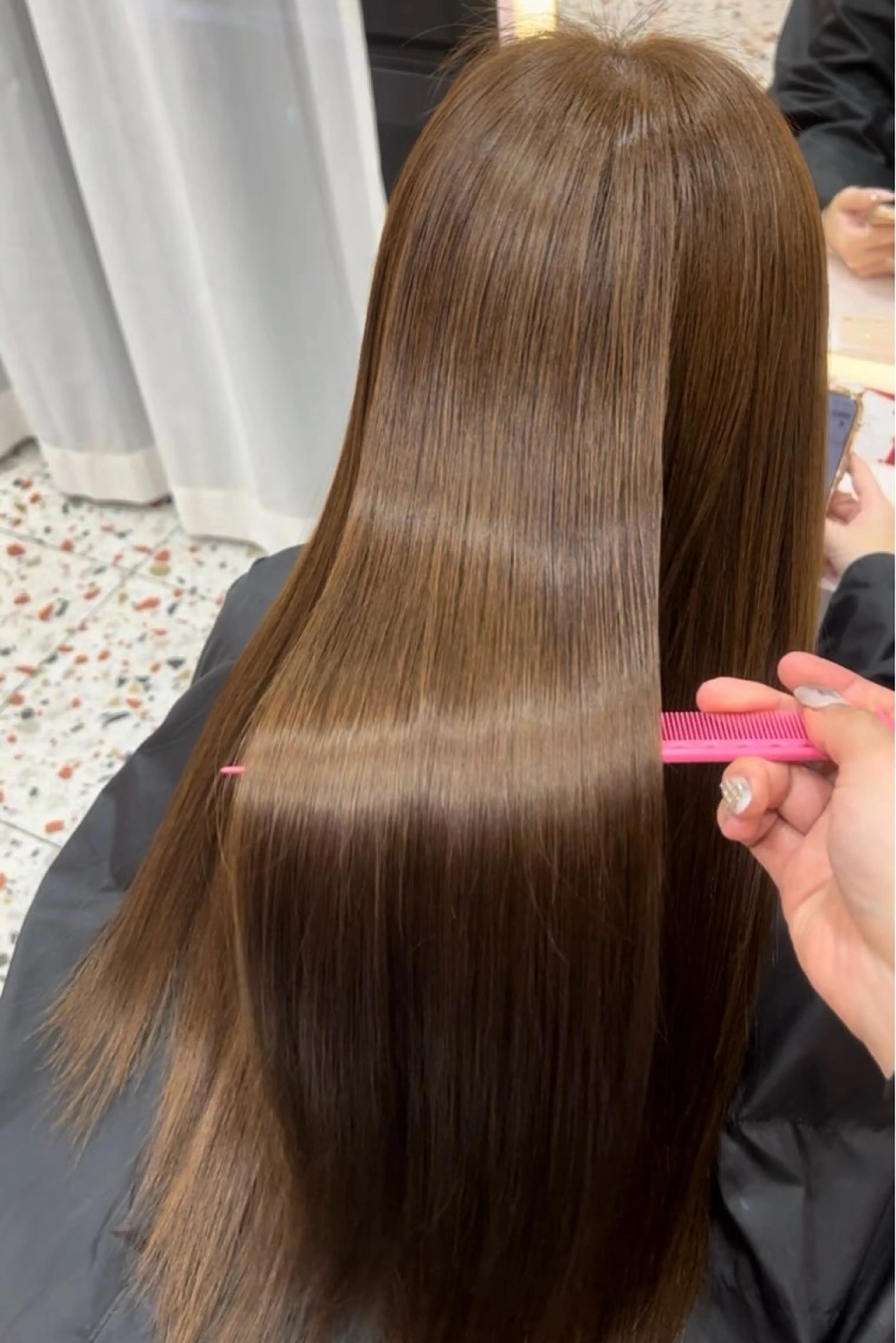 ロング 韓国風ヘア ワンホンヘア カット ヘアカラー トリートメント 𝑺𝑨𝑨𝒀𝑨 色気ワンホンHairのヘアスタイル