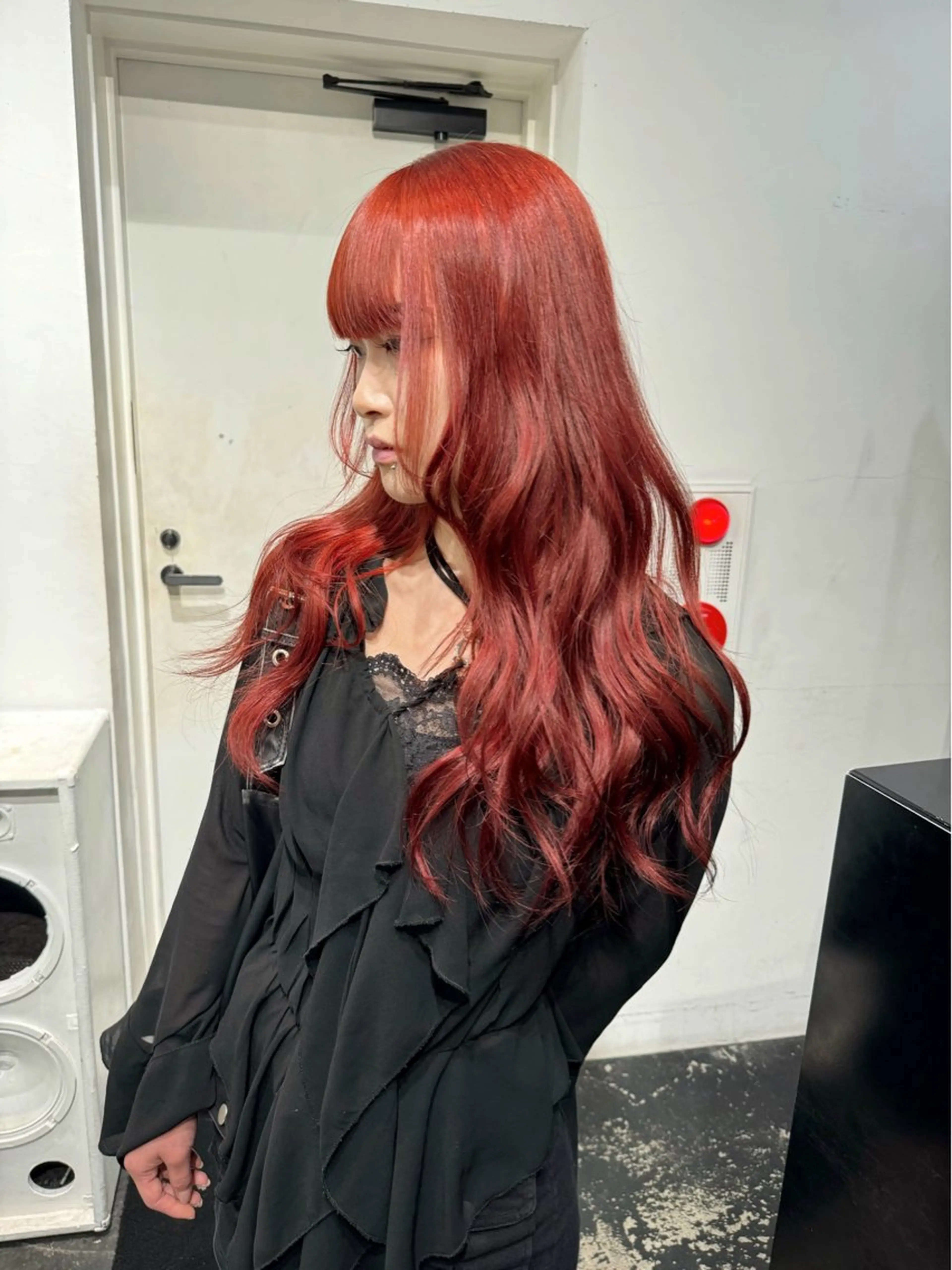 ロング カラー ヘアアレンジ ブリーチ オレンジ ヘアカラー トリートメント 艶ハイトーン/ヘア アレンジAYAKAのヘアスタイル