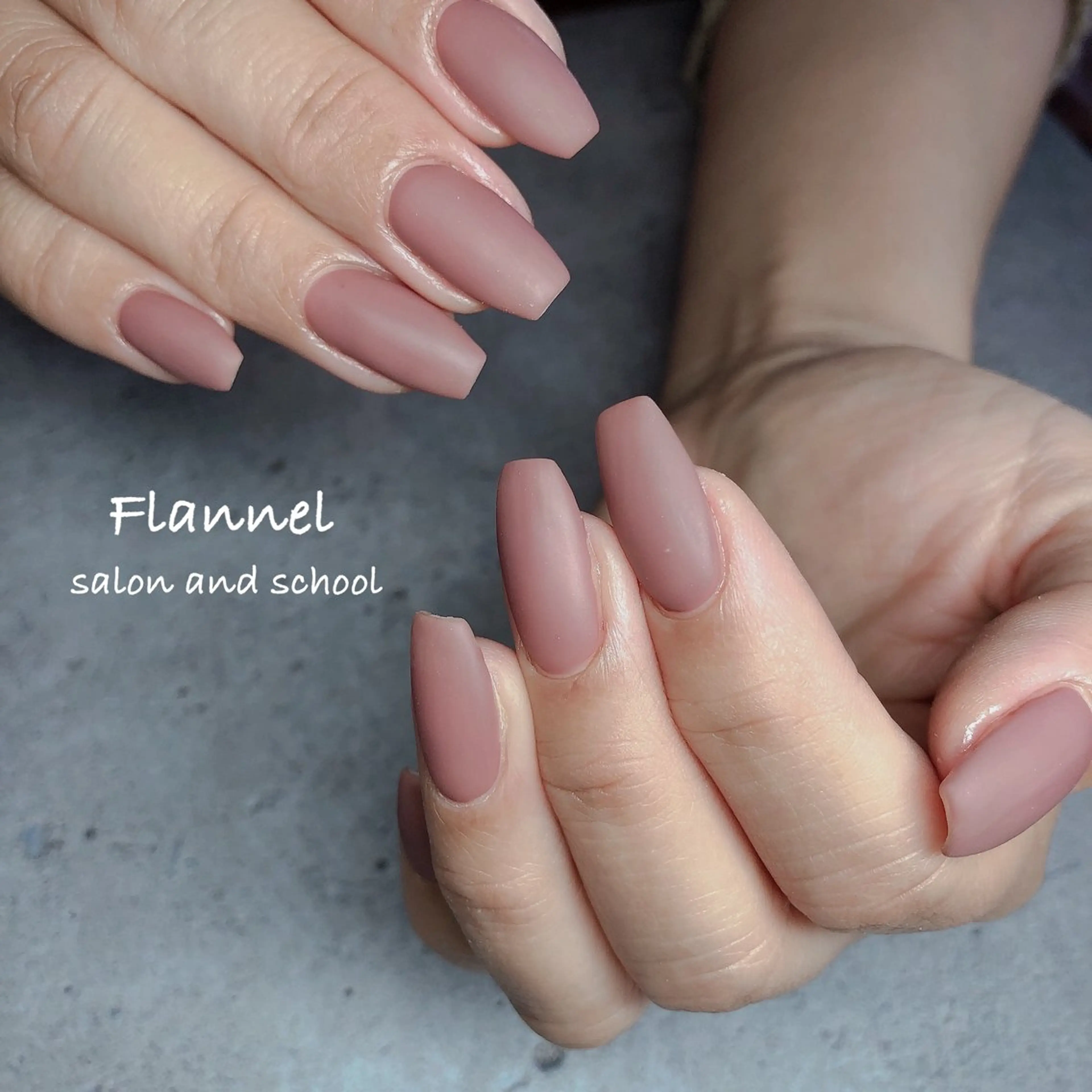 ネイル マットネイル ワンカラーネイル Flannel フランネルのネイルデザイン