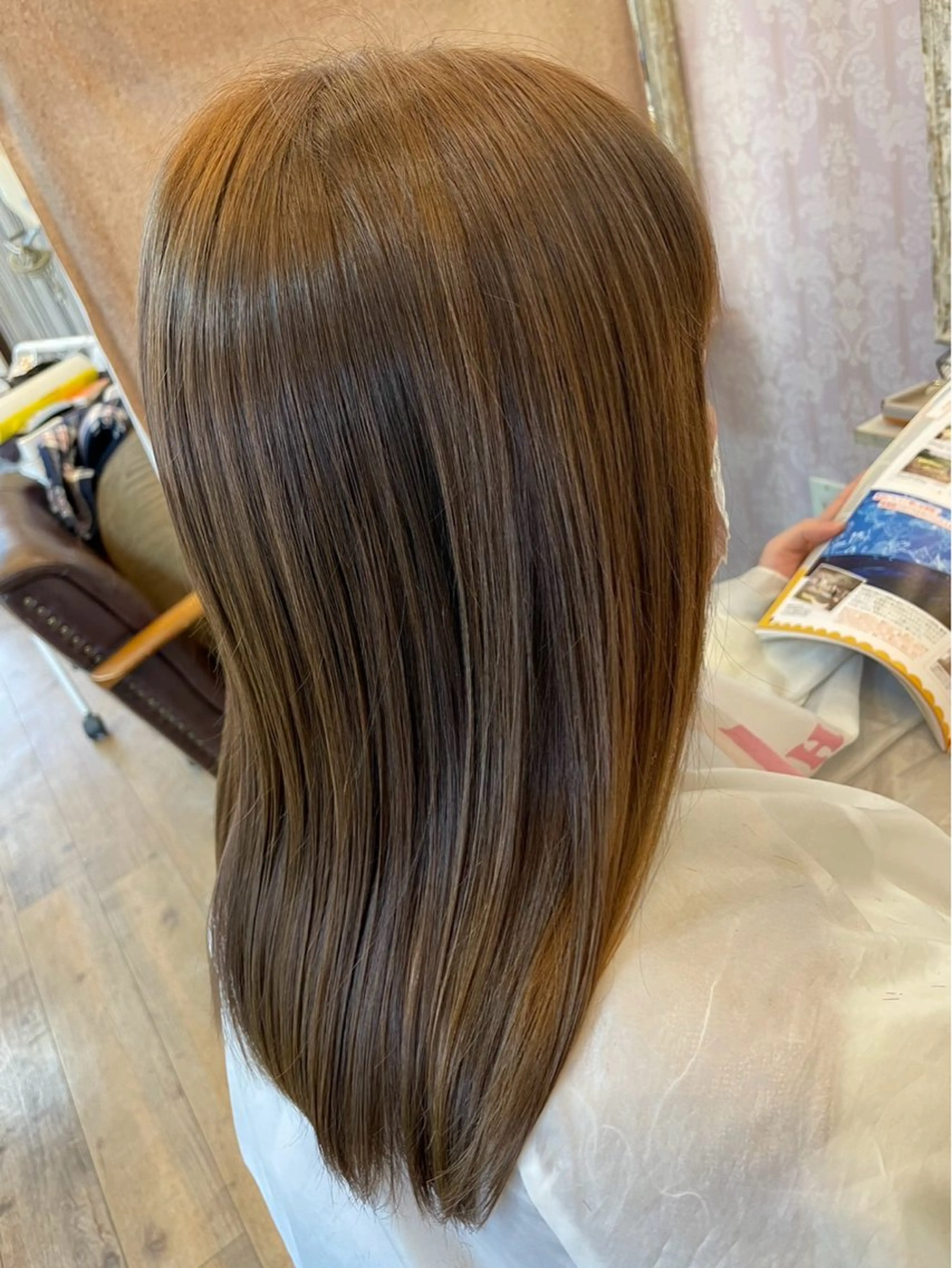 【ロング】 ストレート 、縮毛矯正の写真