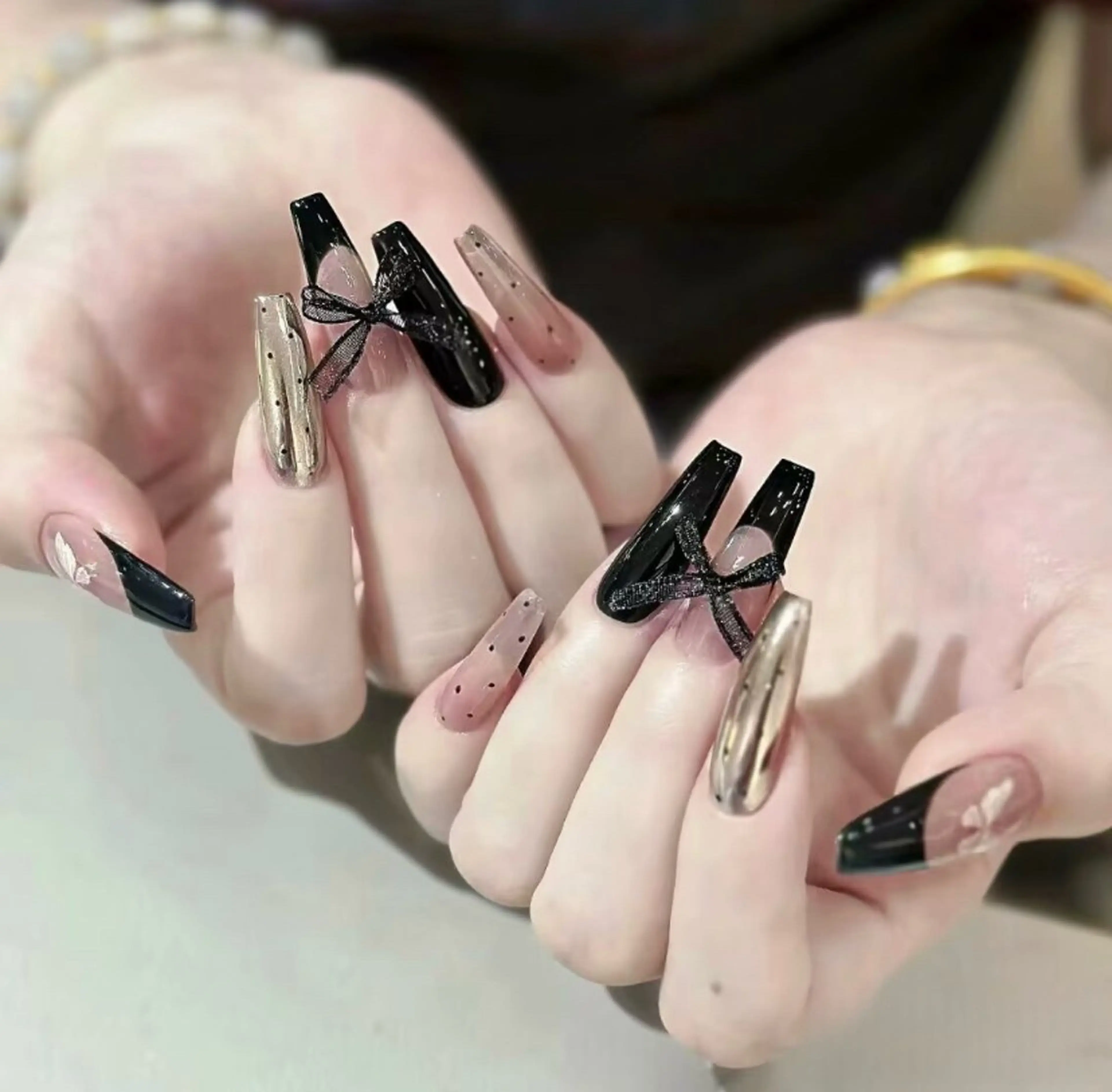 ネイル オーロラネイル チークネイル 長さ出し フットネイル フレンチネイル AND Nail 長さだし専門新宿店のネイルデザイン