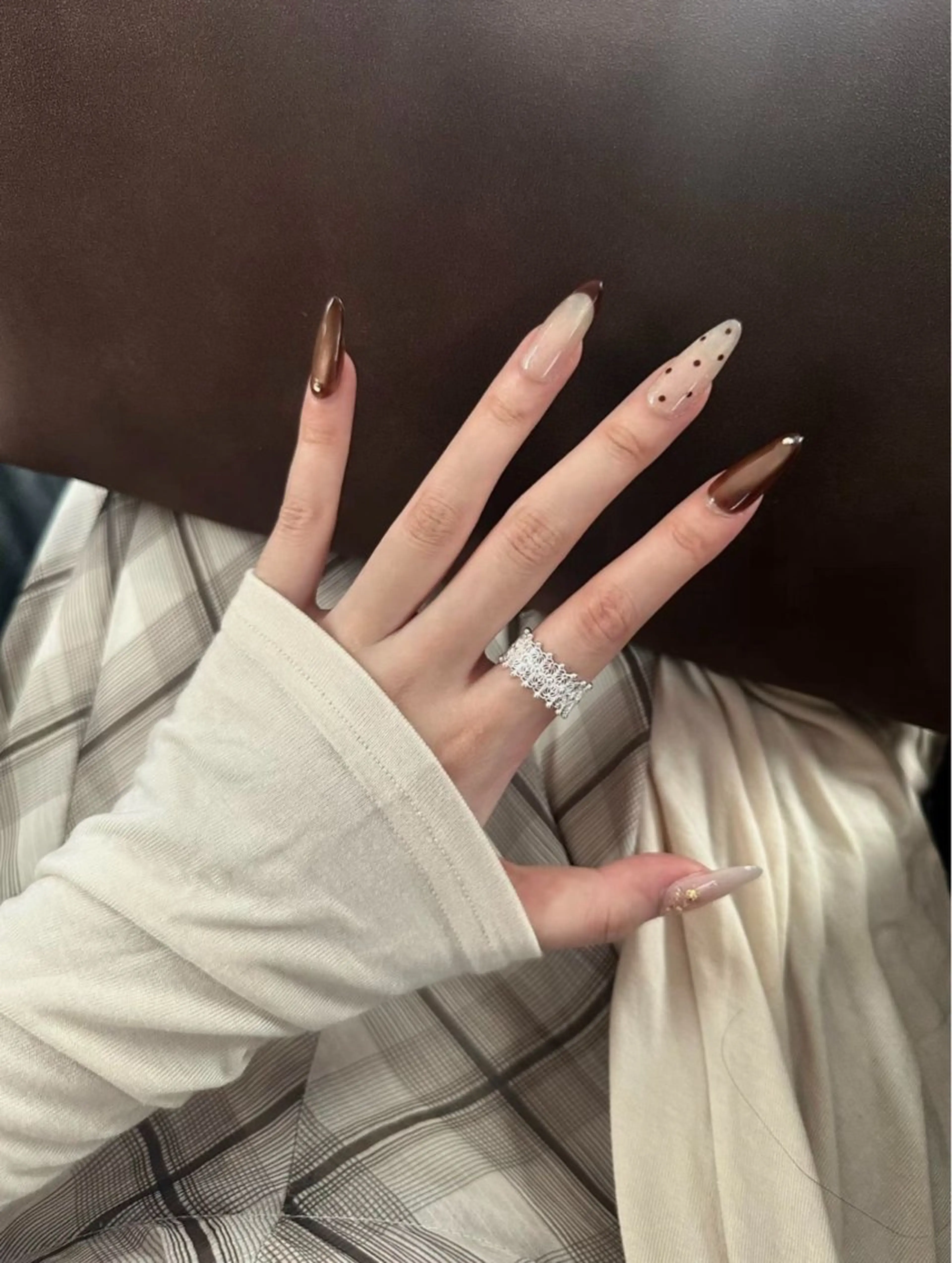 ネイル フレンチネイル キラキラネイル 韓国ネイル シンプルネイル ワンホンネイル ハンドネイル MEI Nailのネイルデザイン