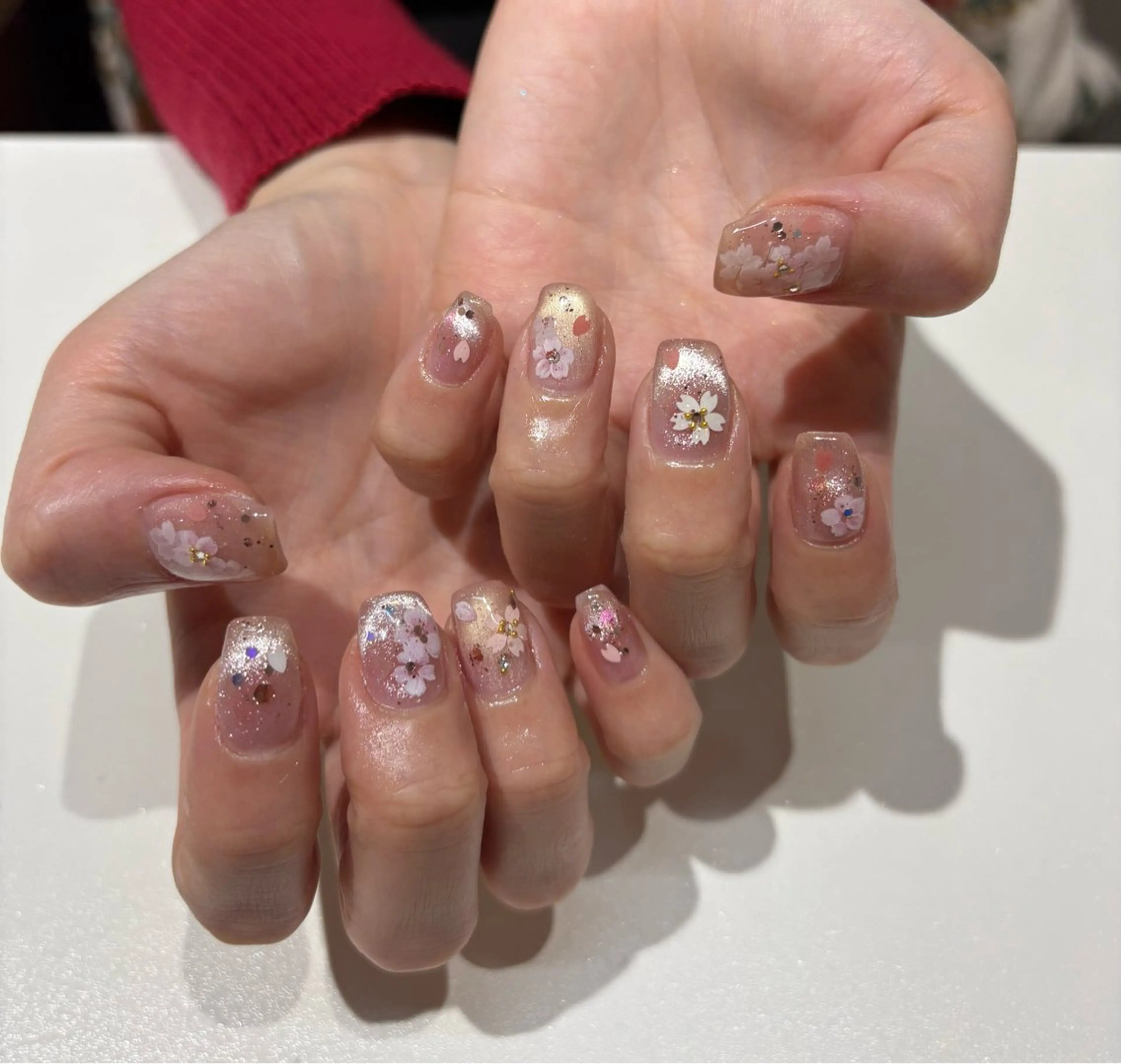ネイル 桜ネイル 春ネイル ハンドネイル NAILSALON ViViのネイルデザイン