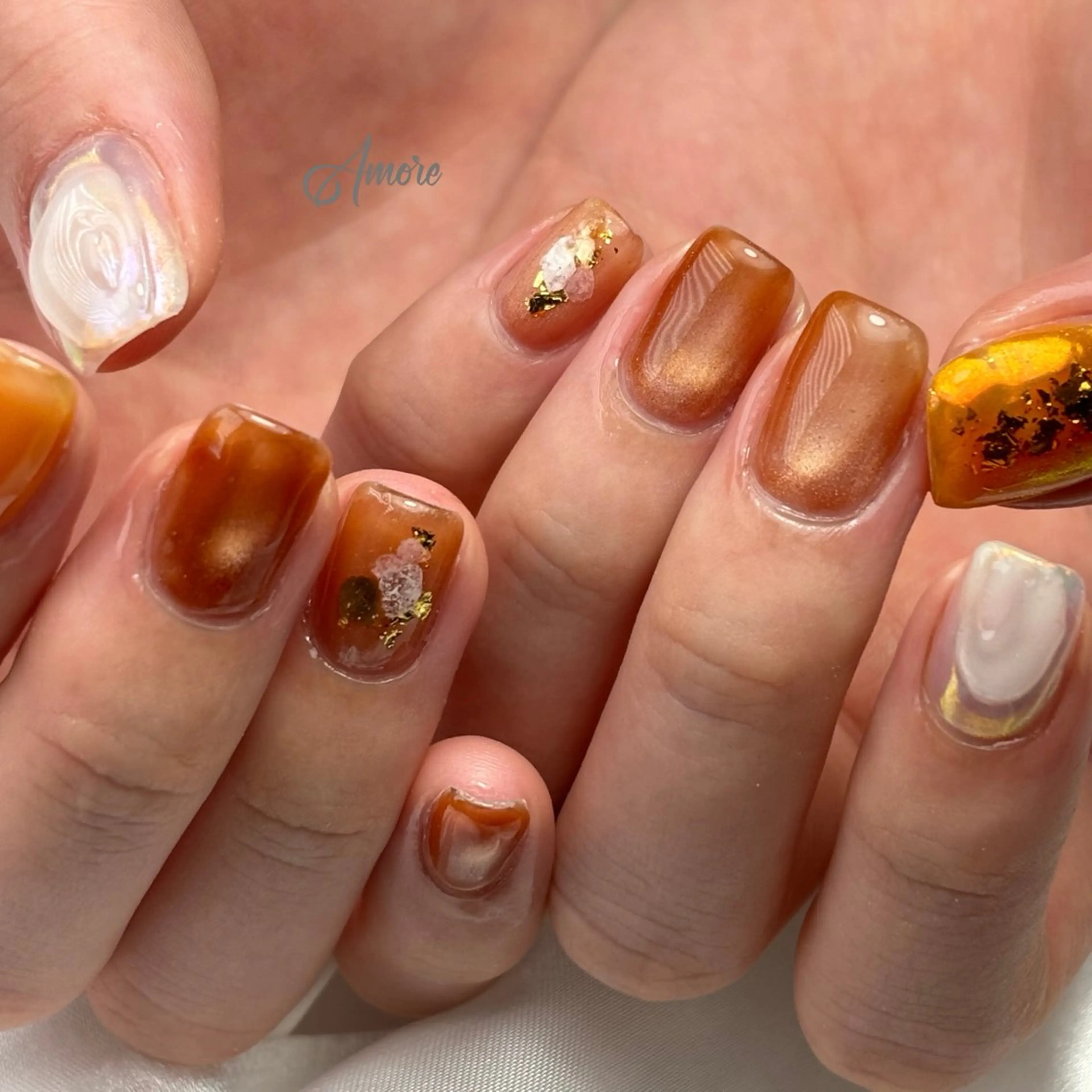 ネイル ジェルネイル キラキラネイル 韓国ネイル マグネットネイル パラジェル You kyehwaのネイルデザイン