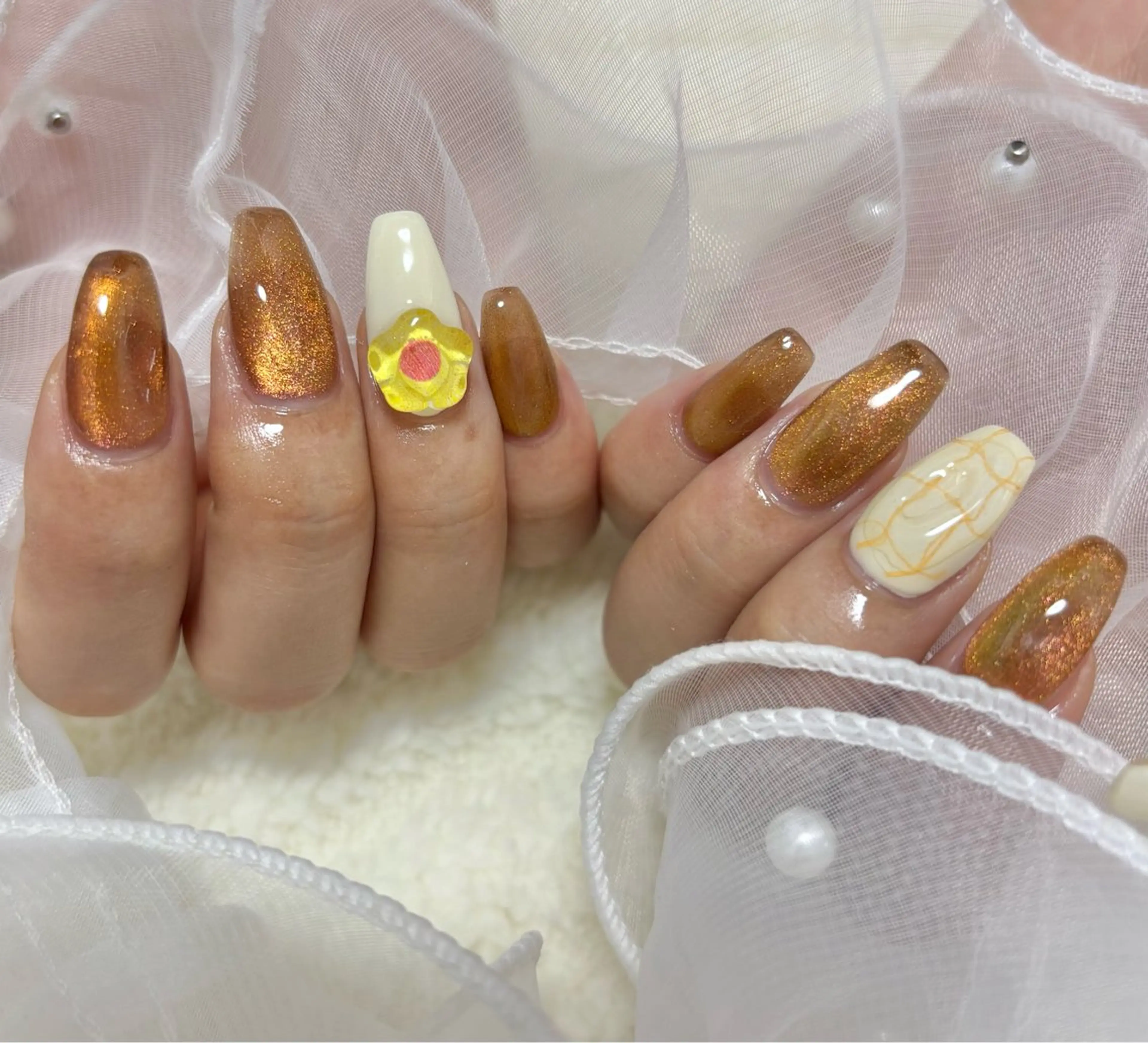 ネイル マグネットネイル ニュアンスネイル ハンドネイル わたなべ さやかのネイルデザイン