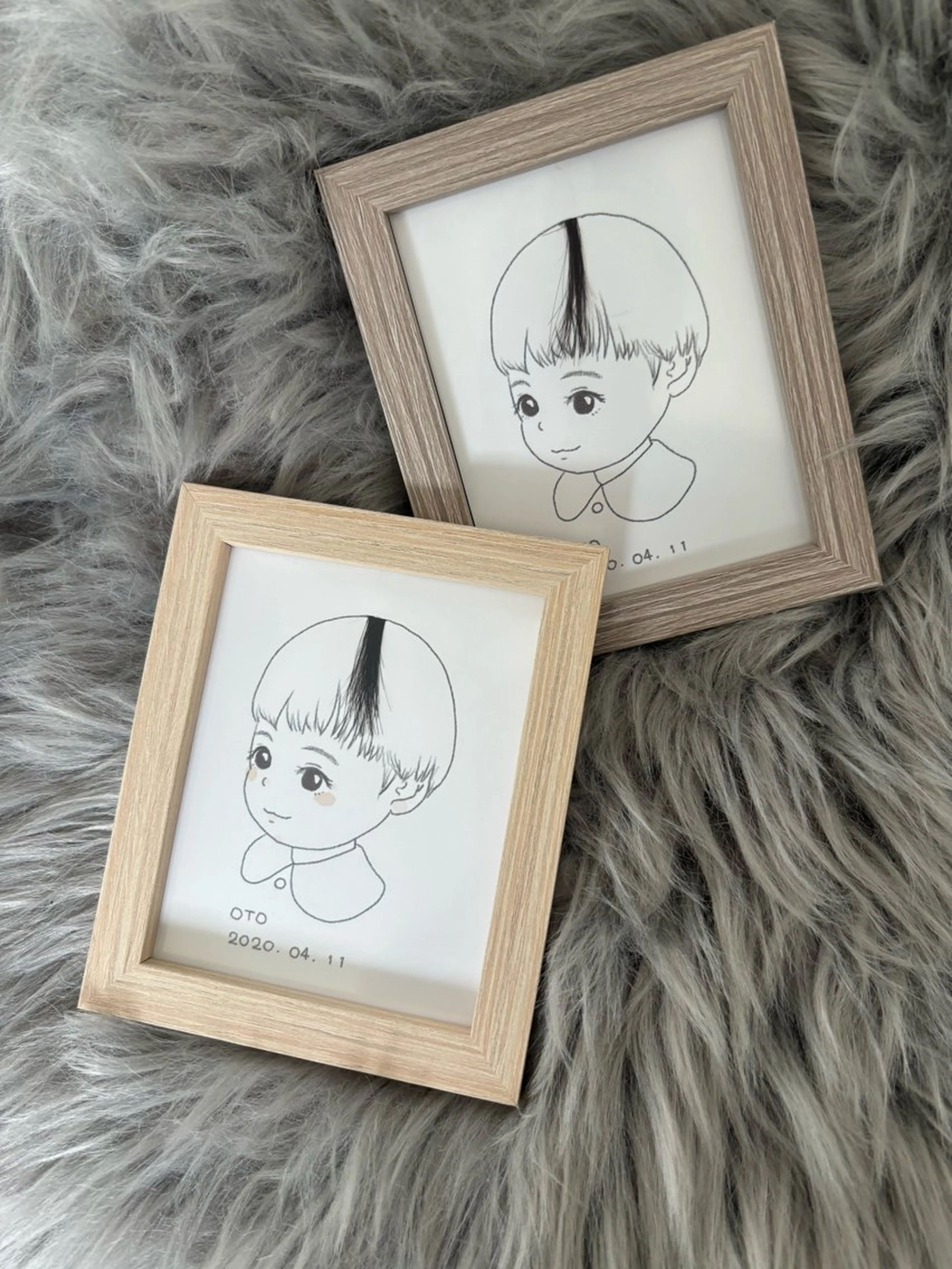 【ファーストヘアーを思い出に👶🏻】ファーストカット×オリジナルアートの写真