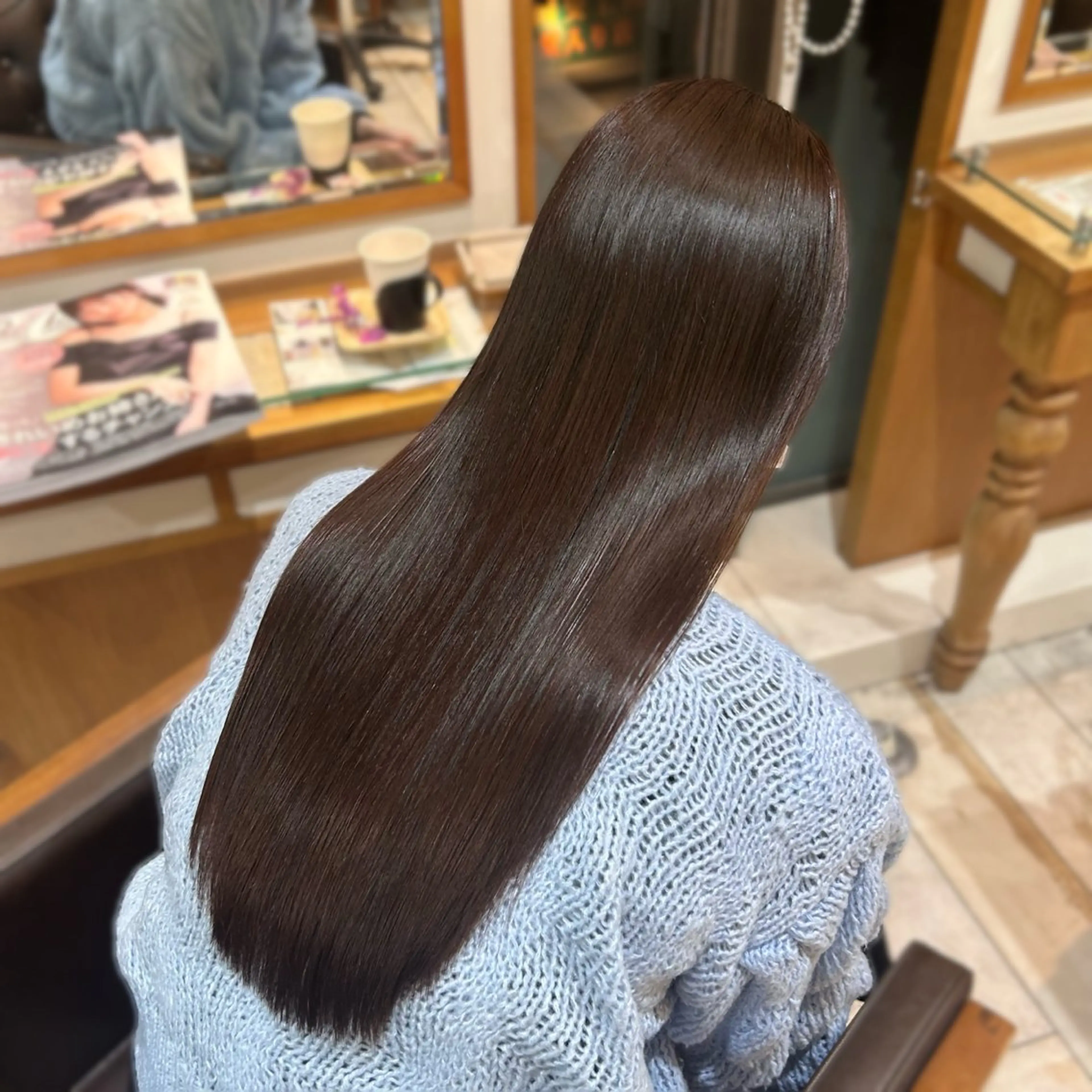 ロング カラー ヘアカラー トリートメント Rion/渋谷 /ブリーチなしカラーのヘアスタイル