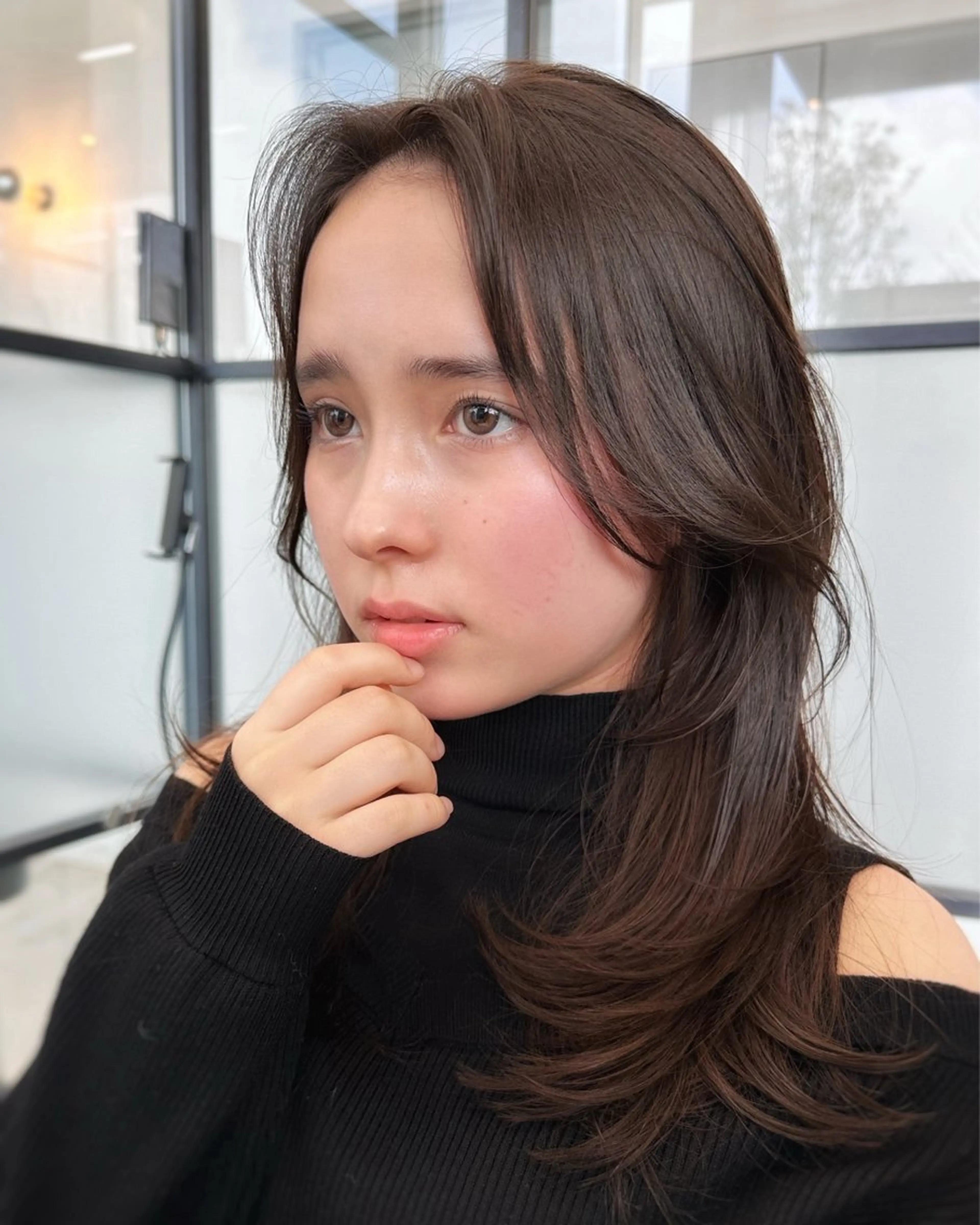 セミロング カット ヘアカラー SENJYU所属・貴方以上に貴方の髪を 想う🌕野口昴夢のヘアスタイル