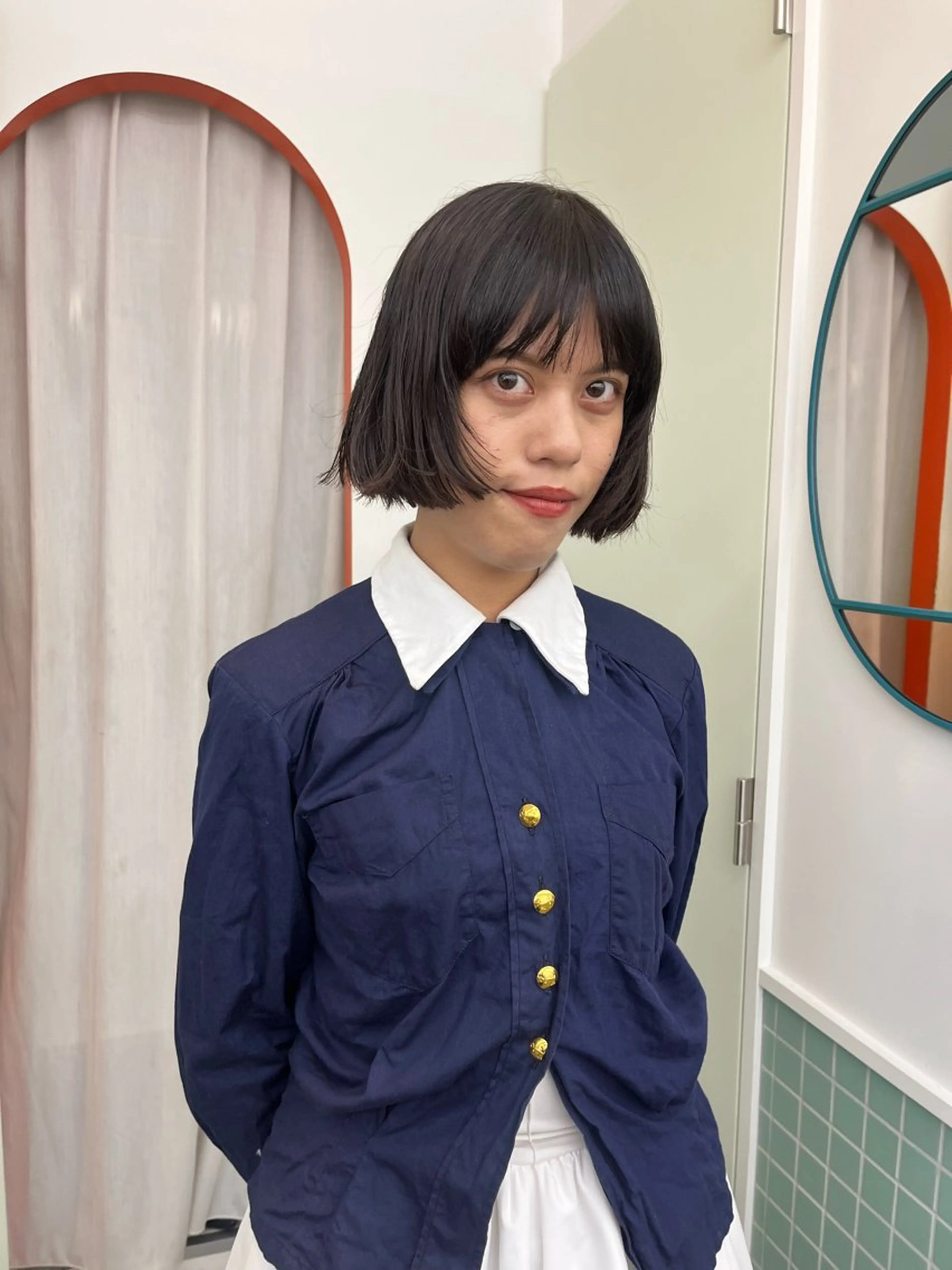 ショート カット レイヤー/ケアパーマ /ニュアンス/モードのヘアスタイル