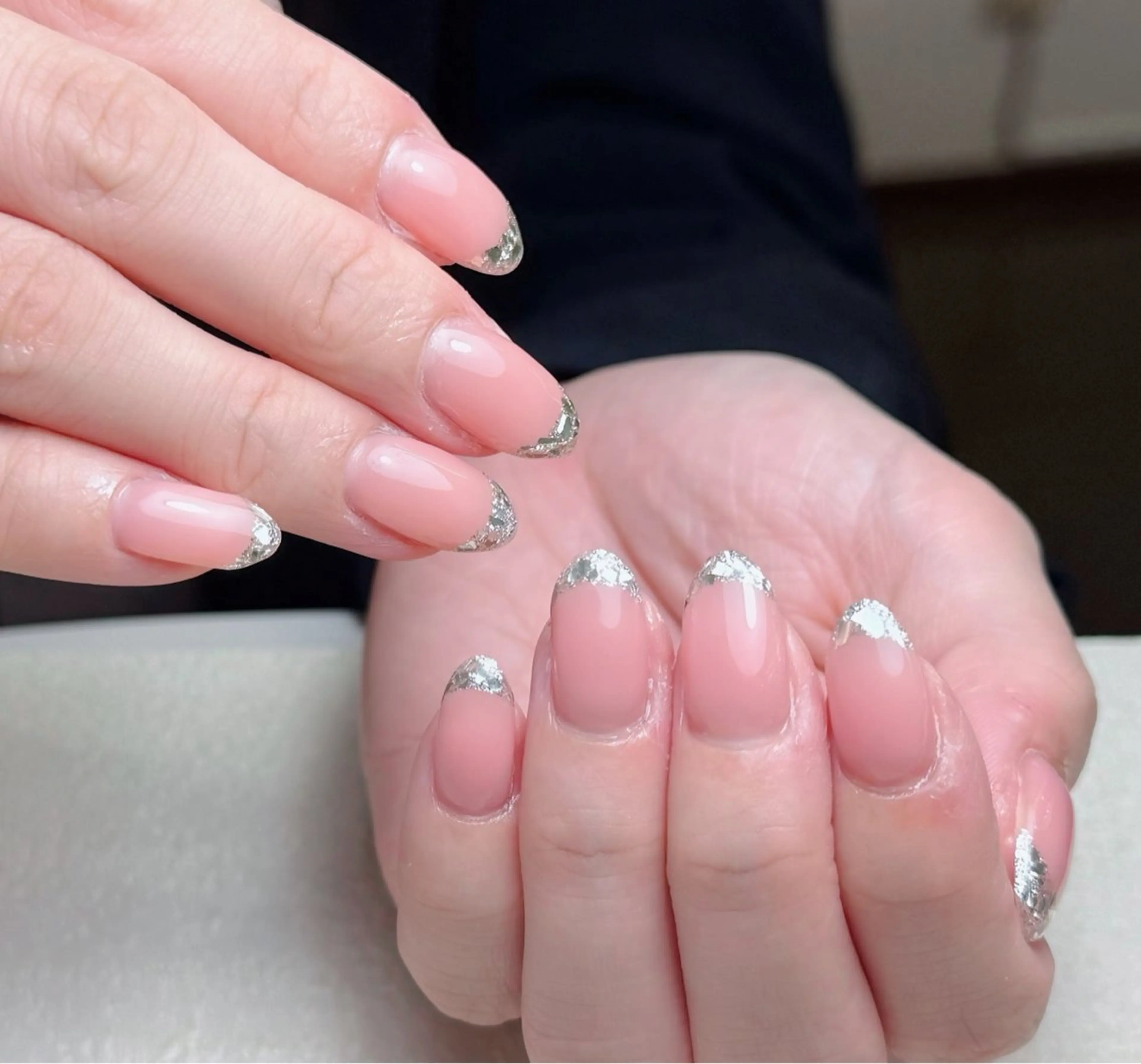 ネイル アートネイル 長さ出し フレンチネイル ジェルネイル ガーリー ハンドネイル 中野駅から2分 MEO NAILのネイルデザイン