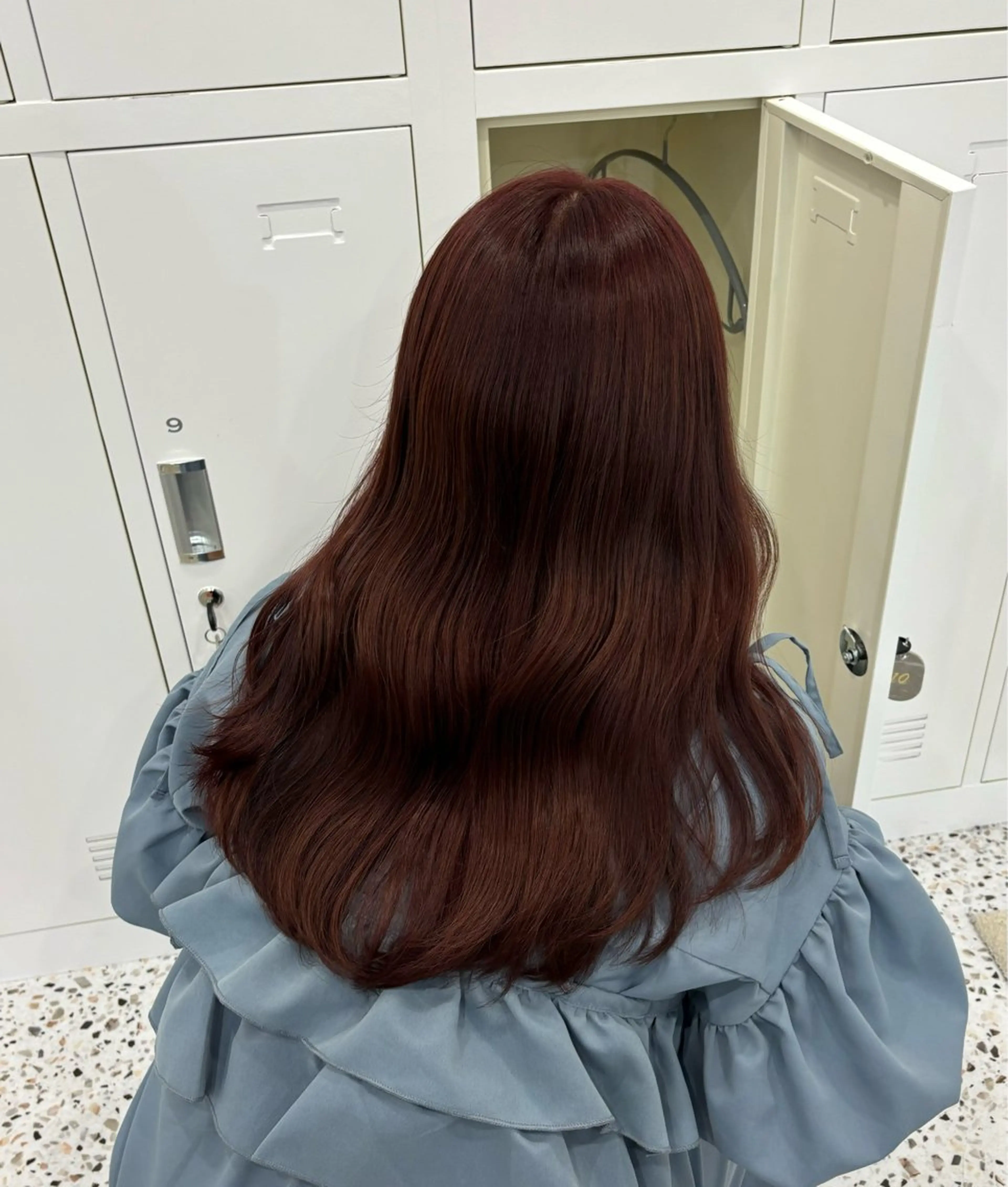 セミロング カット ヘアカラー トリートメント 韓国ヘア/レイヤー/ 艶髪/ASAKA🤍のヘアスタイル