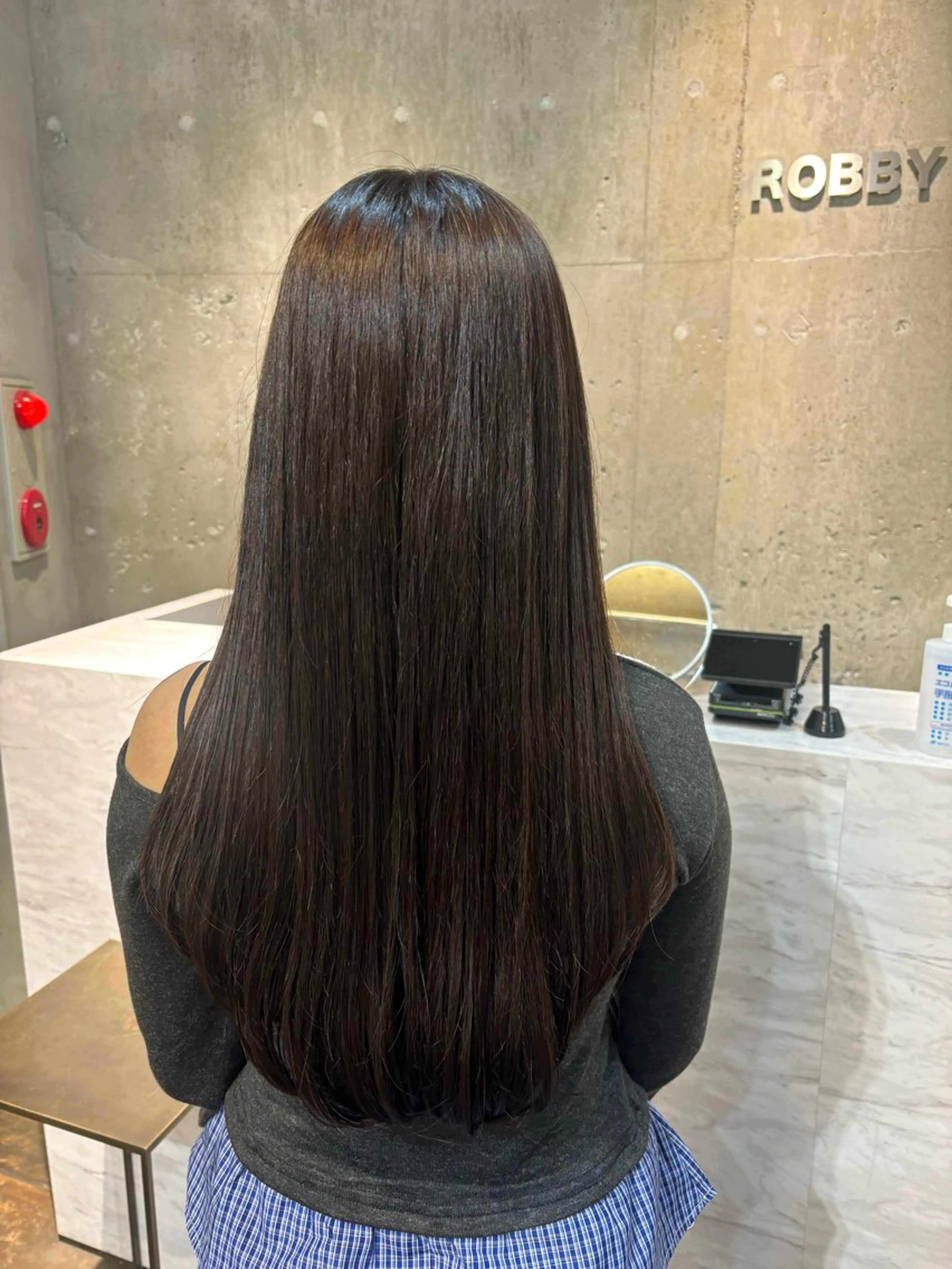 ロング パーマ ストレートパーマ パーマ うるつやストレート パーマ🫧ちひろ🫧のヘアスタイル