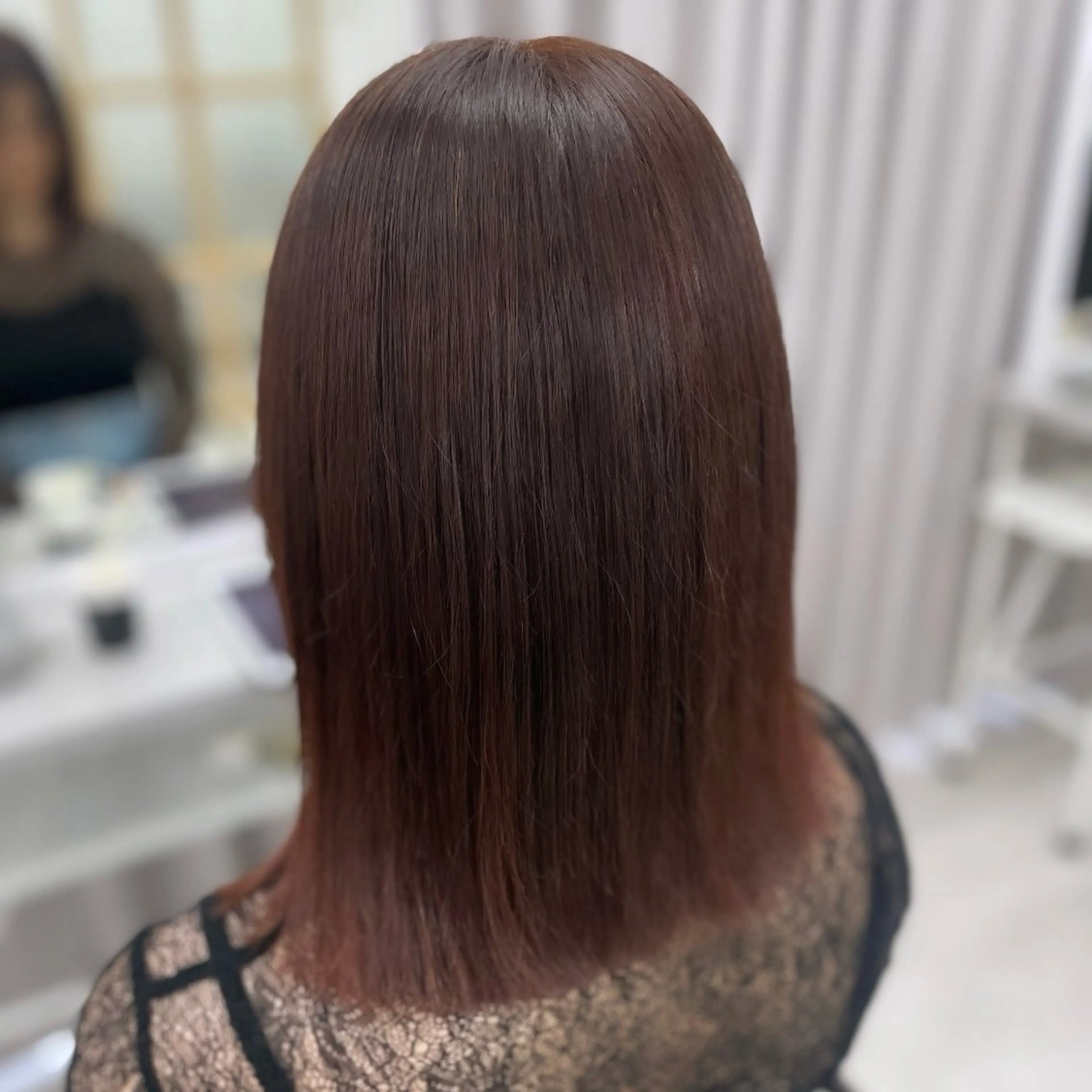 ミディアム カット トリートメント 顔まわり🎀ピンク 💖ゆうなのヘアスタイル