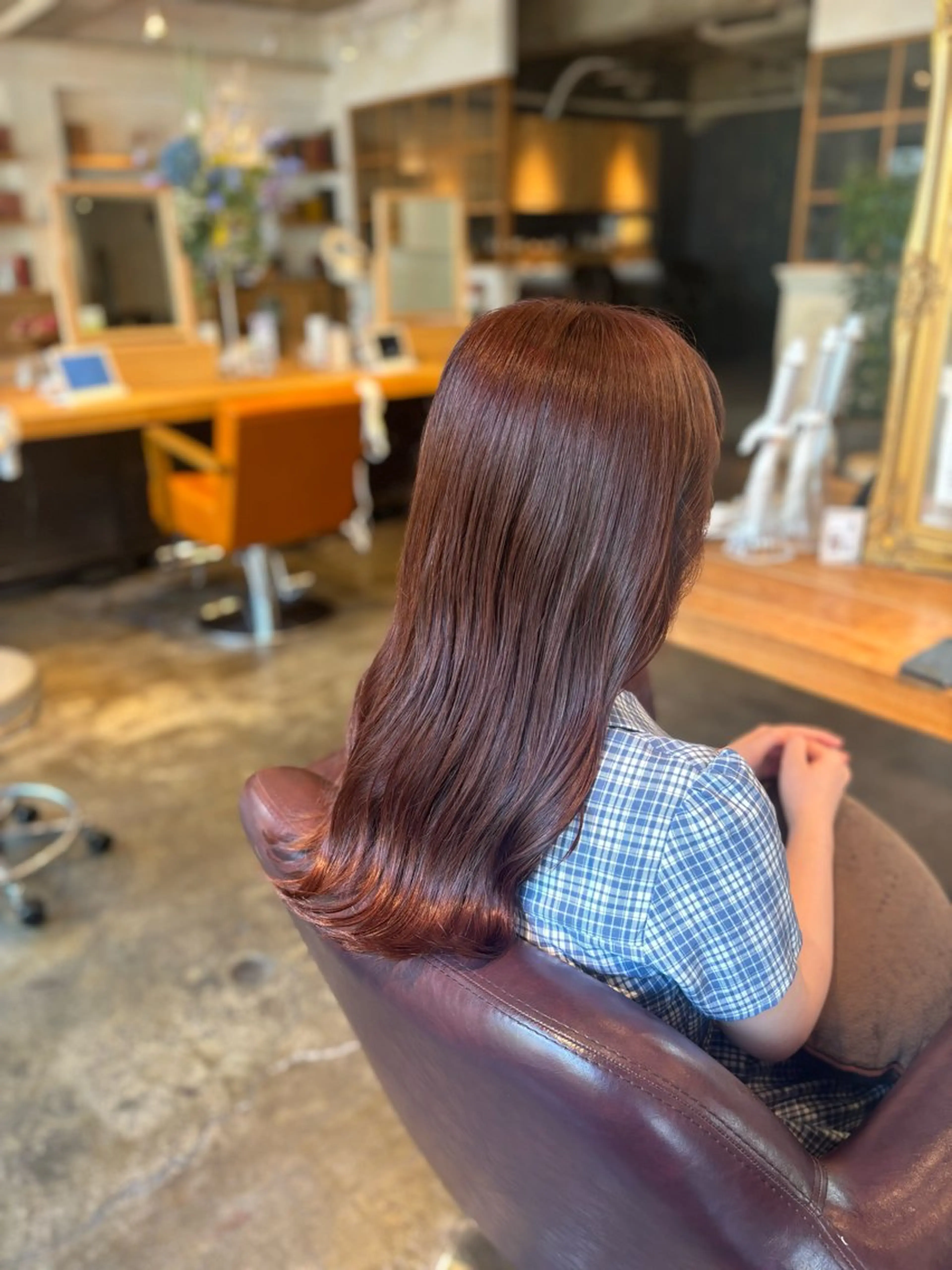 ロング カラー ベージュカラー ピンクカラー ピンクベージュ 髪質改善カラー ブラウン🤎YUMEのヘアスタイル