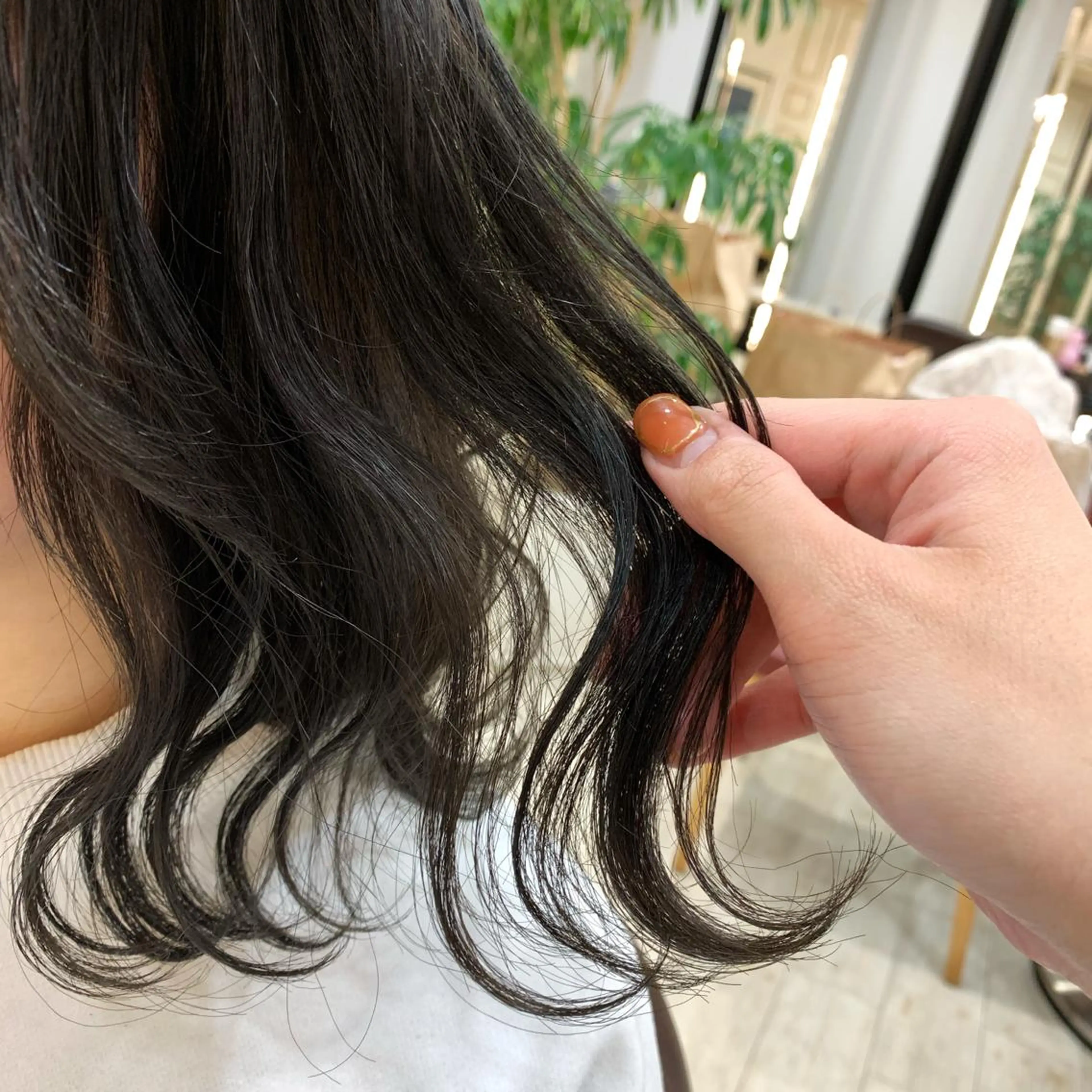 カラー 黒髪 ブルーカラー ブルーブラック サソウ ユリエ🥥のヘアスタイル