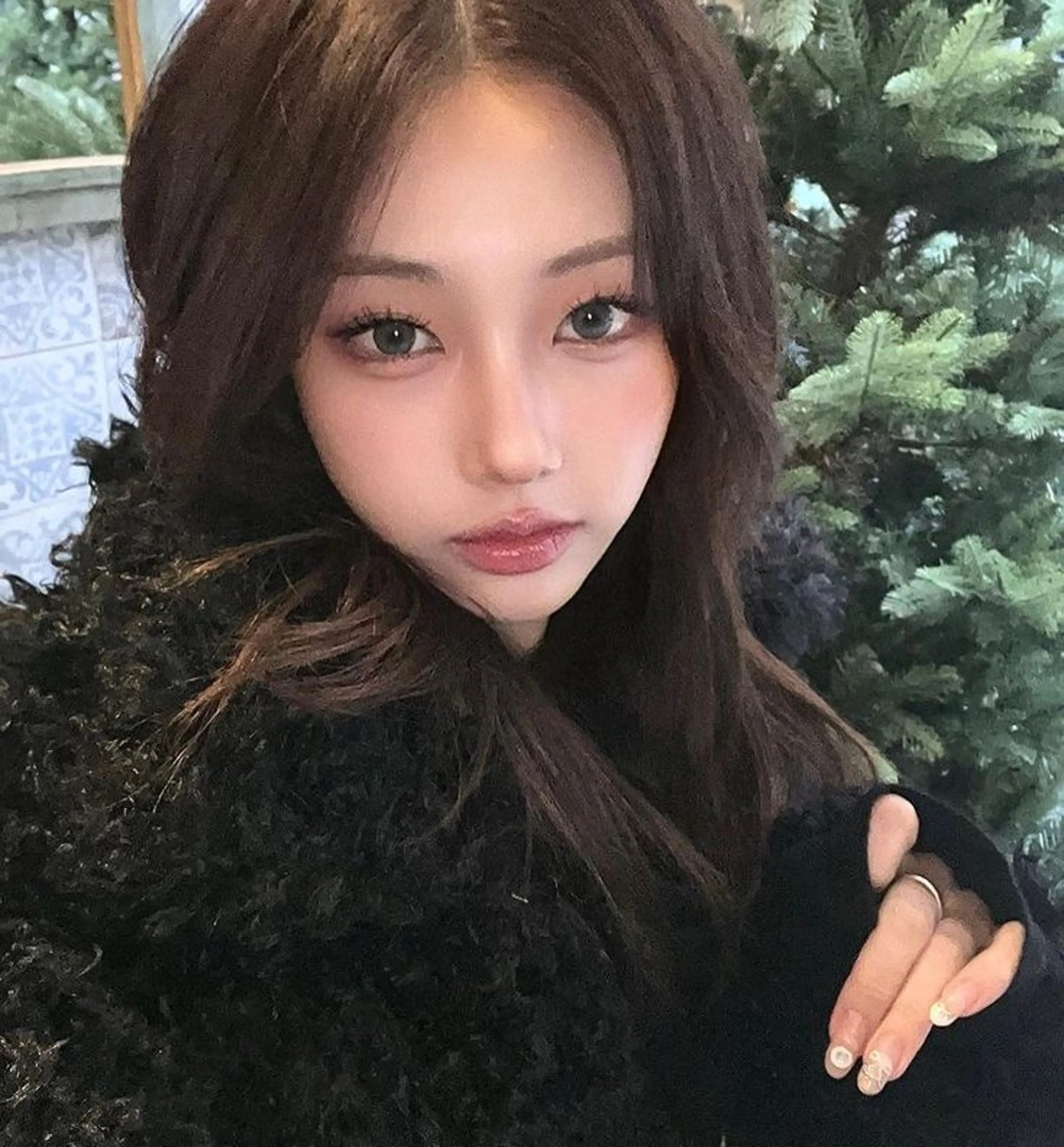 ロング カラー ヘアカラー 韓国風暗髪ヘア🤍 🫧MIREIのヘアスタイル