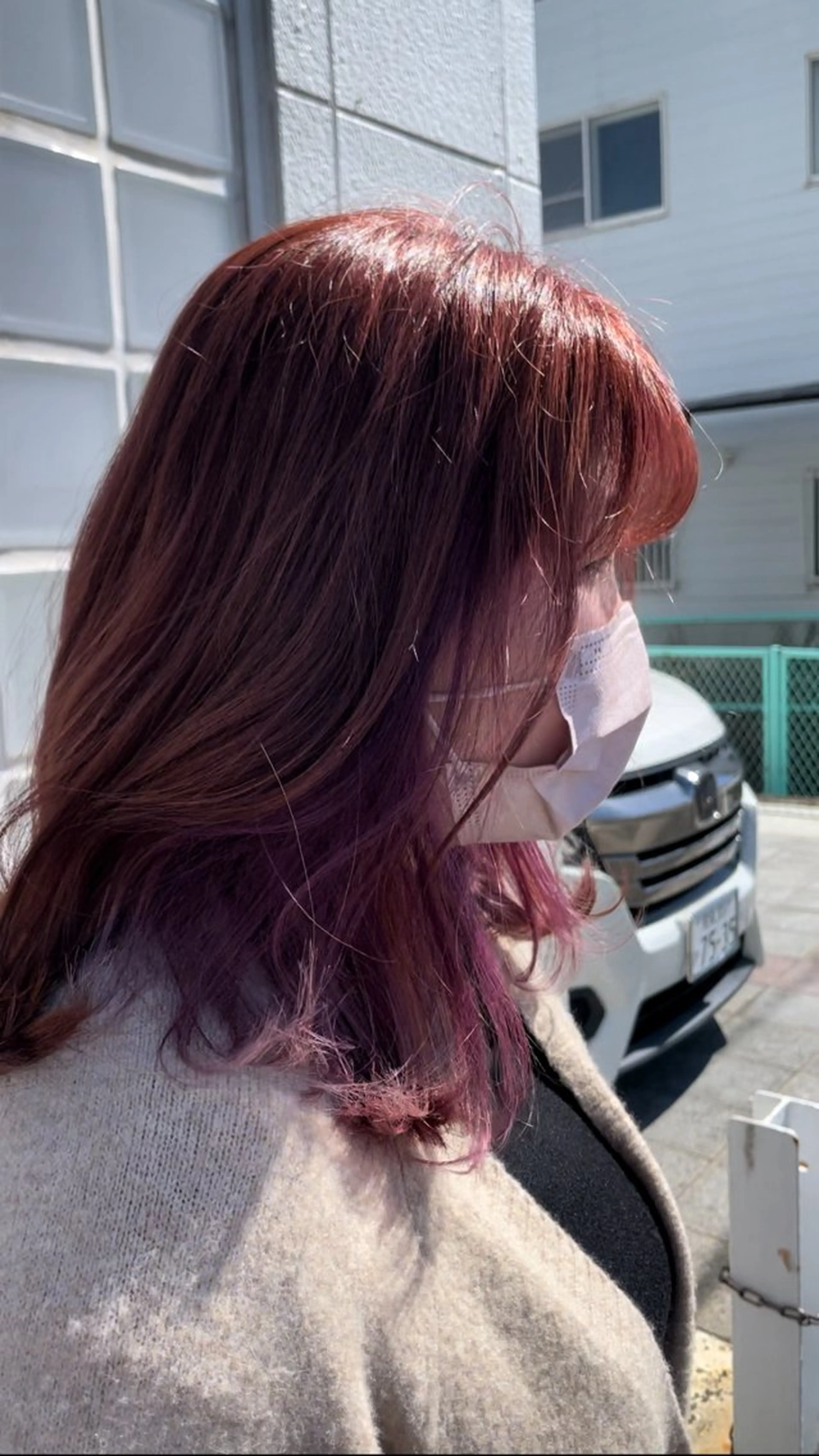 セミロング カラー ダブルカラー ピンクカラー ARARE HAIR みゆきのヘアスタイル