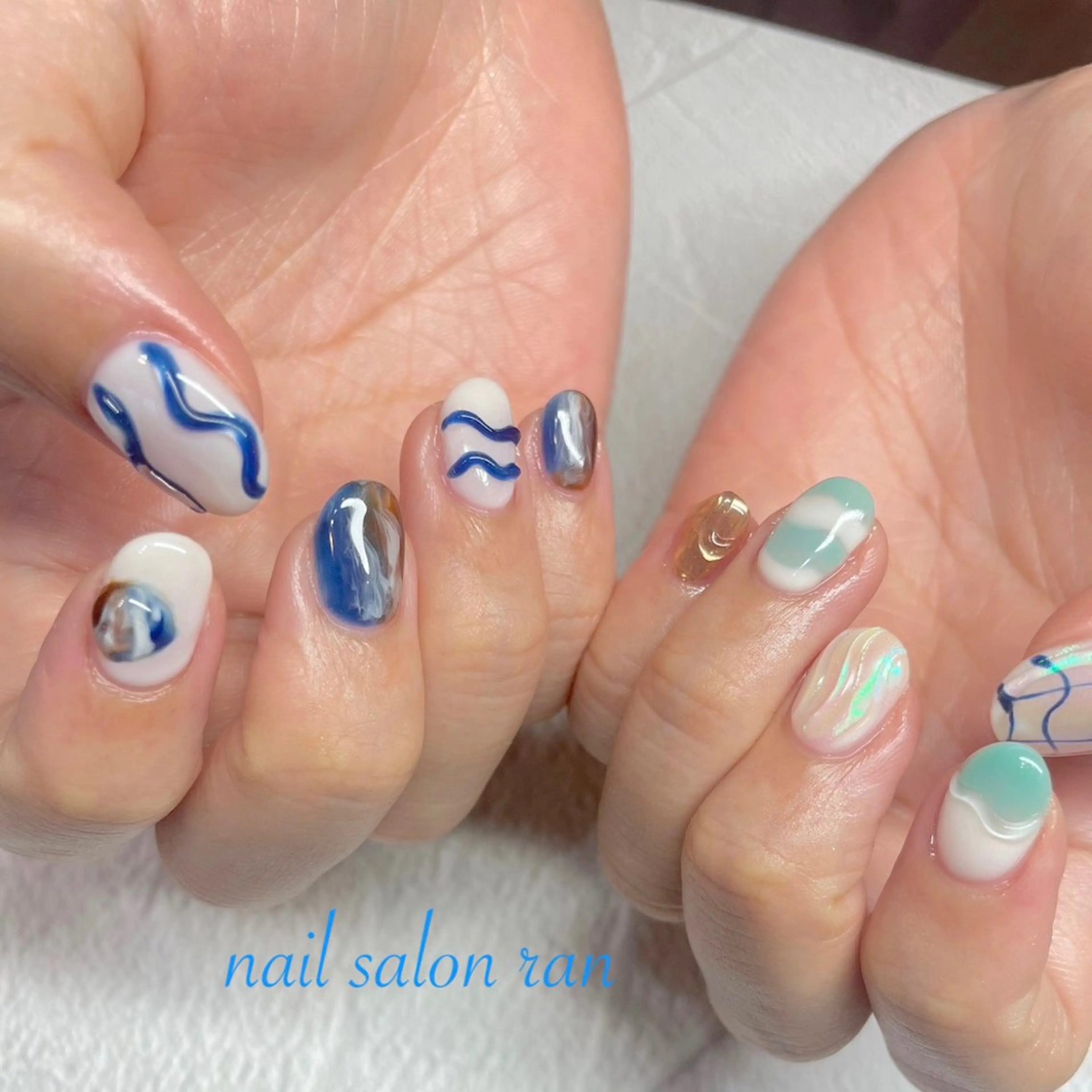 ネイル ニュアンスネイル ハンドネイル ハンドケア nailsalon ranのネイルデザイン