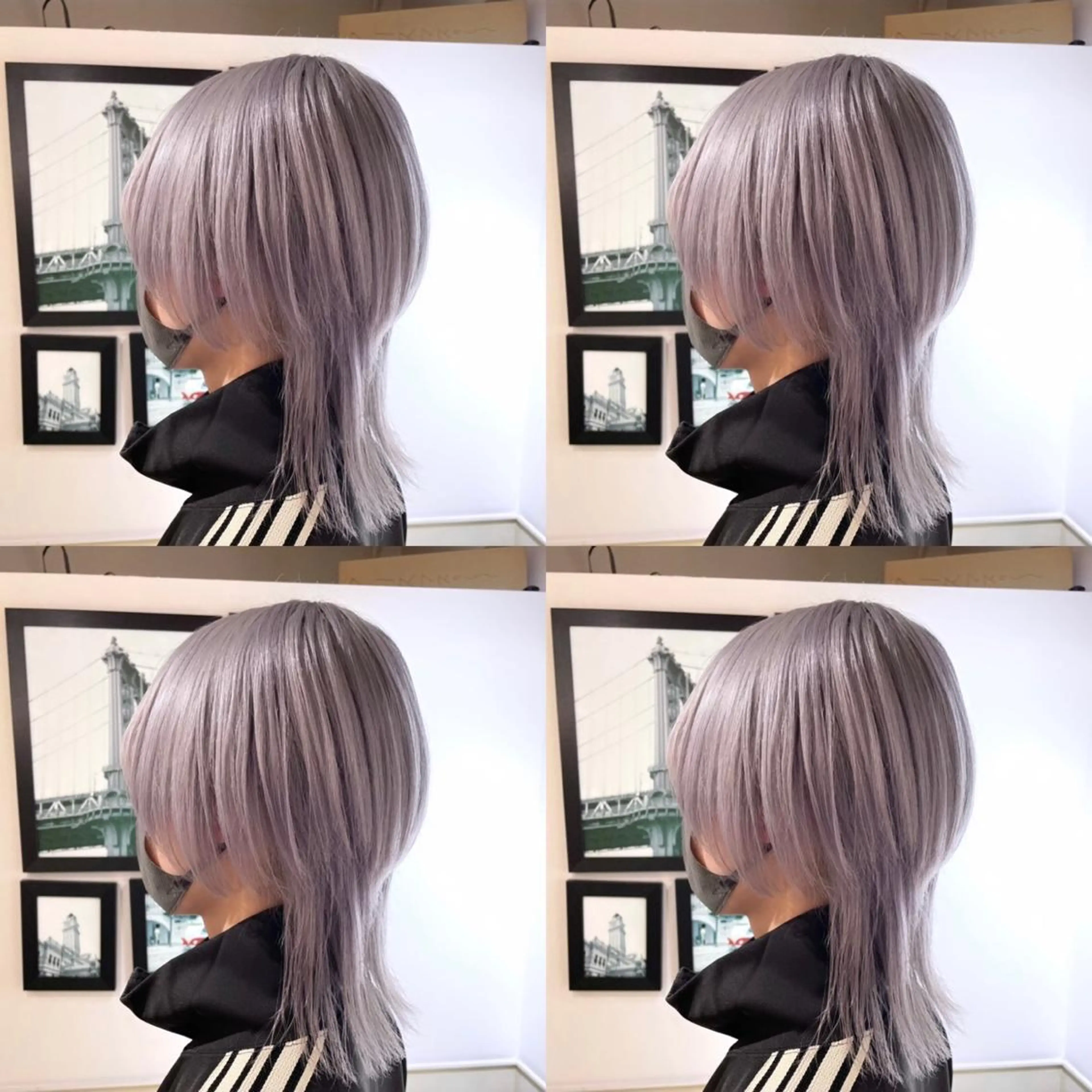 カラー メンズ メンズウルフカット シルバー ウルフカット 🌟トップデザイナー 高橋🌟のヘアスタイル