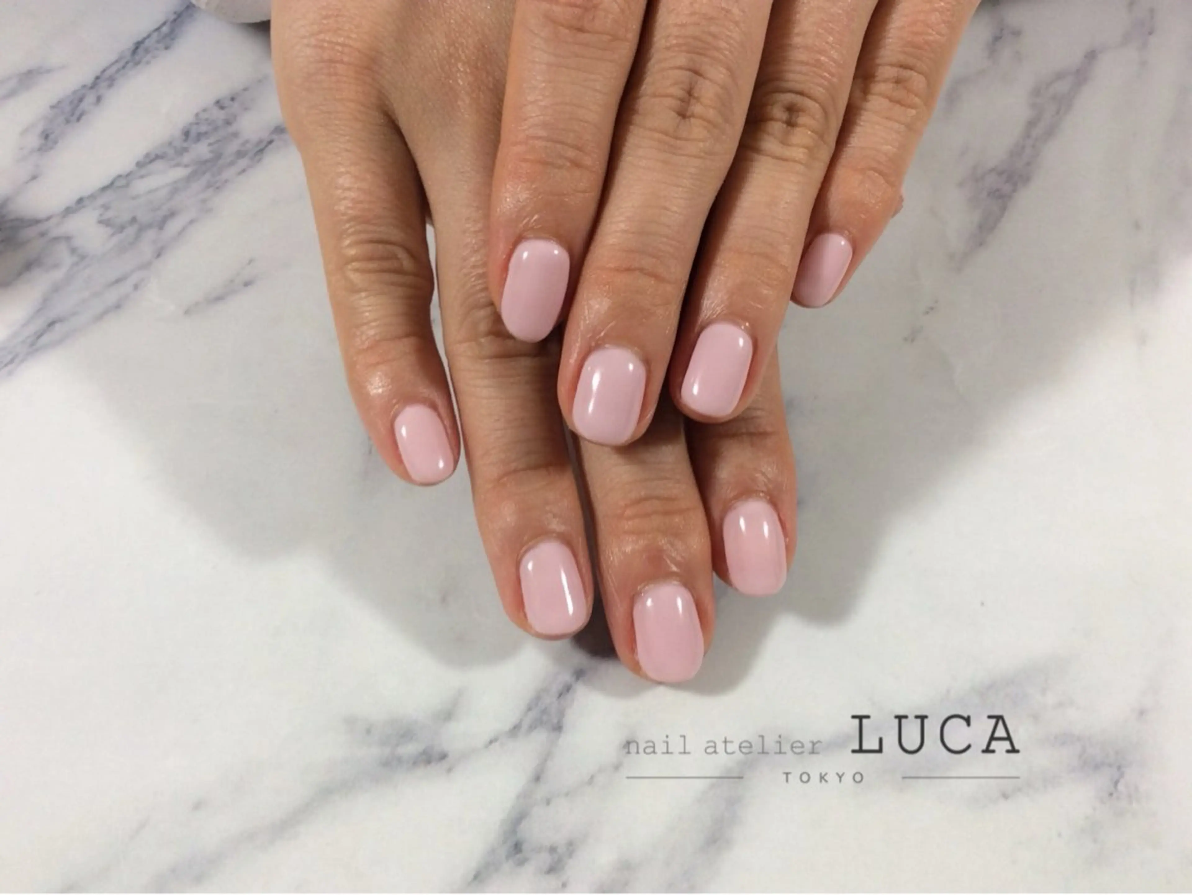 ネイル ワンカラーネイル ピンク ネイルアトリエルカ 米原のネイルデザイン