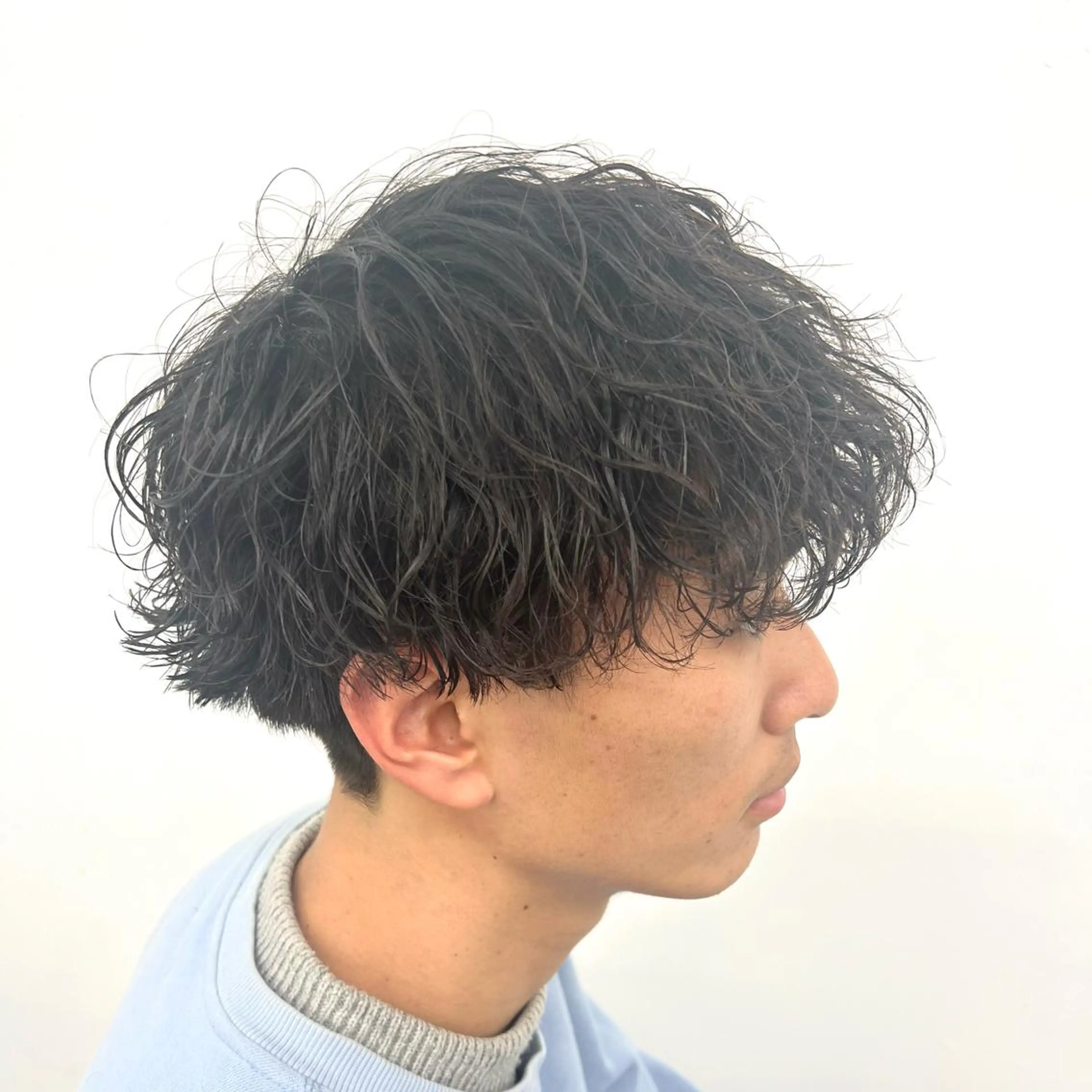 ショート パーマ メンズ 波巻きパーマ カット パーマ 柏メンズカットパーマ NO.1タイチのヘアスタイル