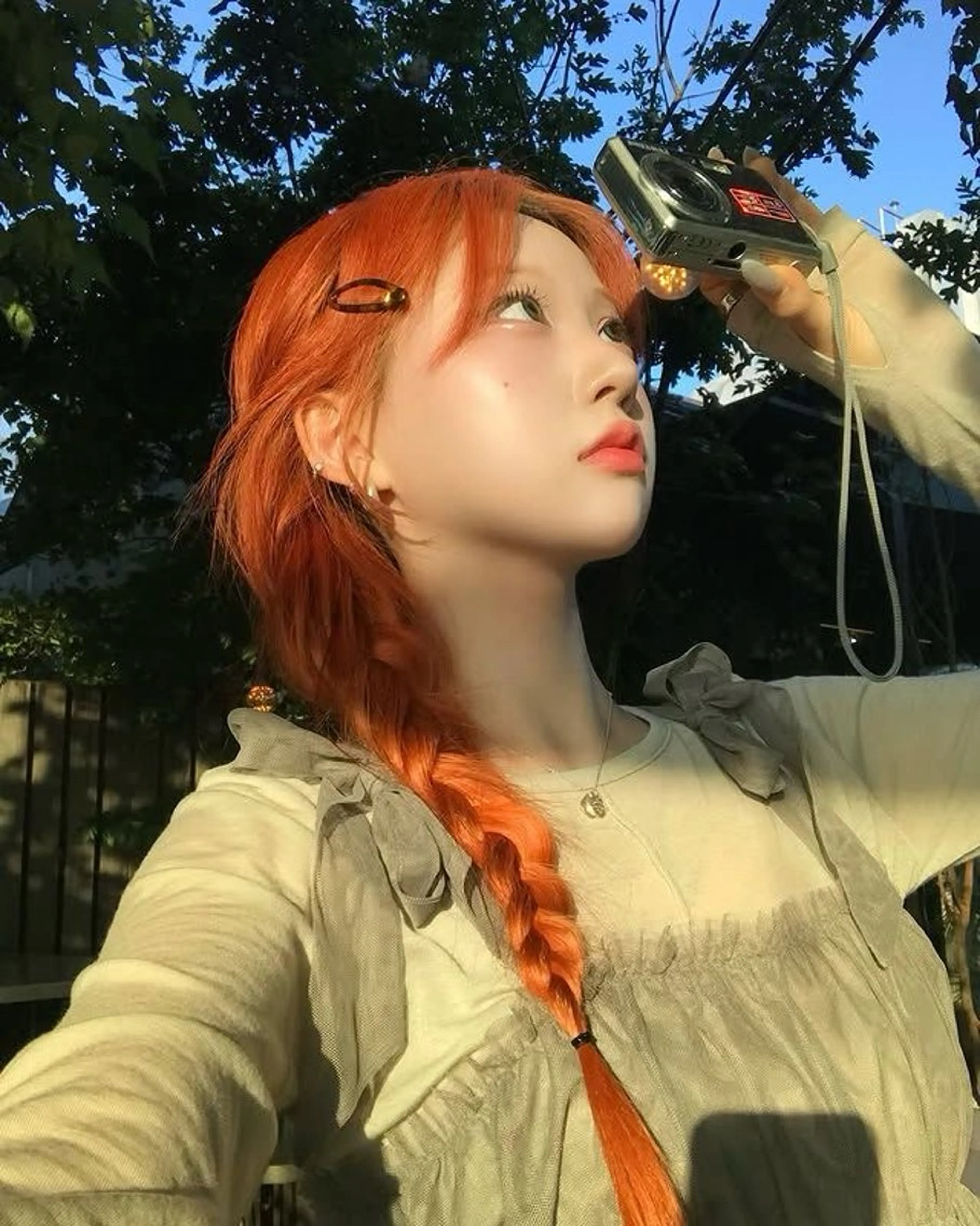 カラー オレンジ ヘアカラー 韓国アンニュイ/ アミのヘアスタイル
