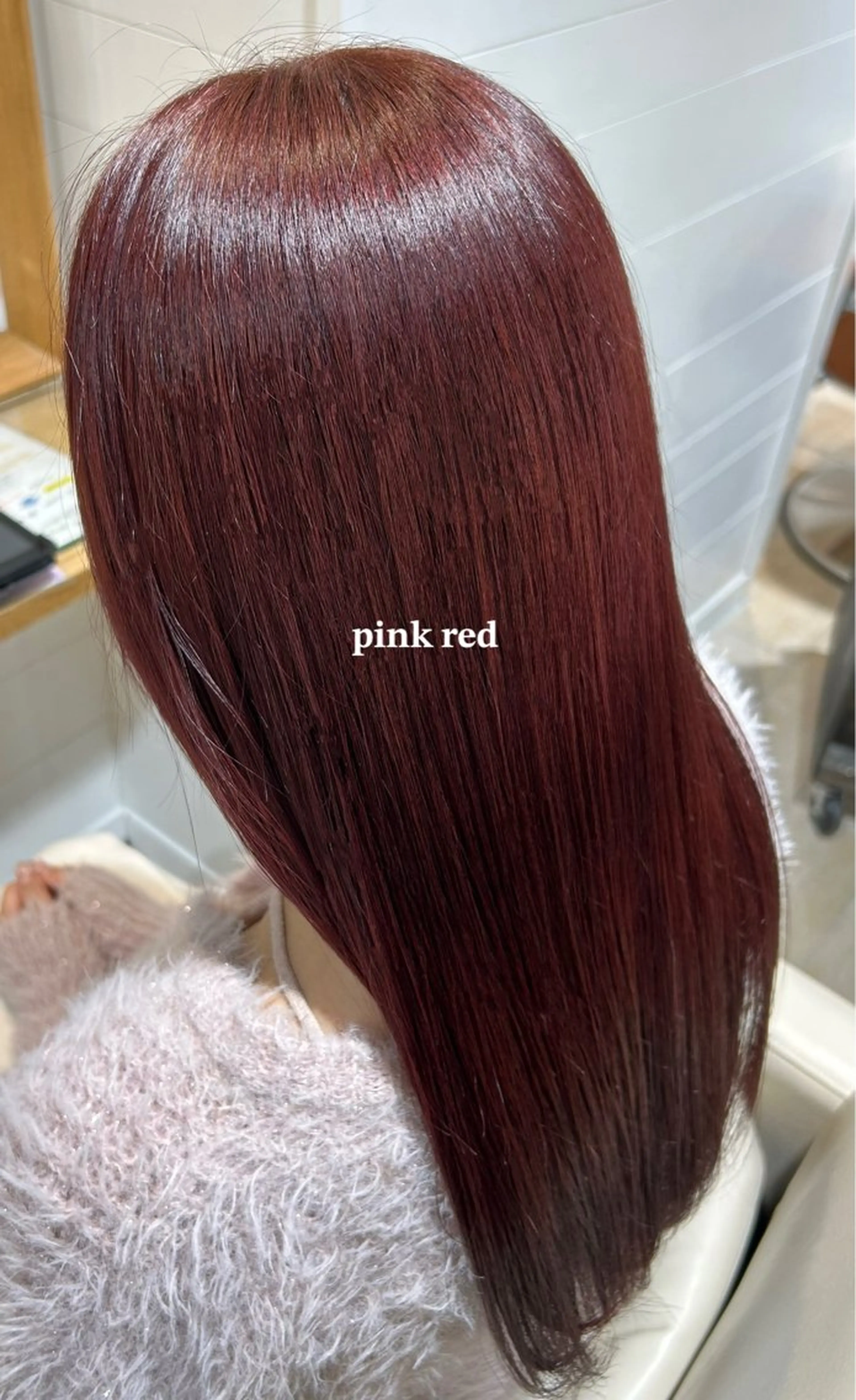 ロング カラー ピンクカラー レッドカラー Kurumi 🩰カットモデル募集のヘアスタイル