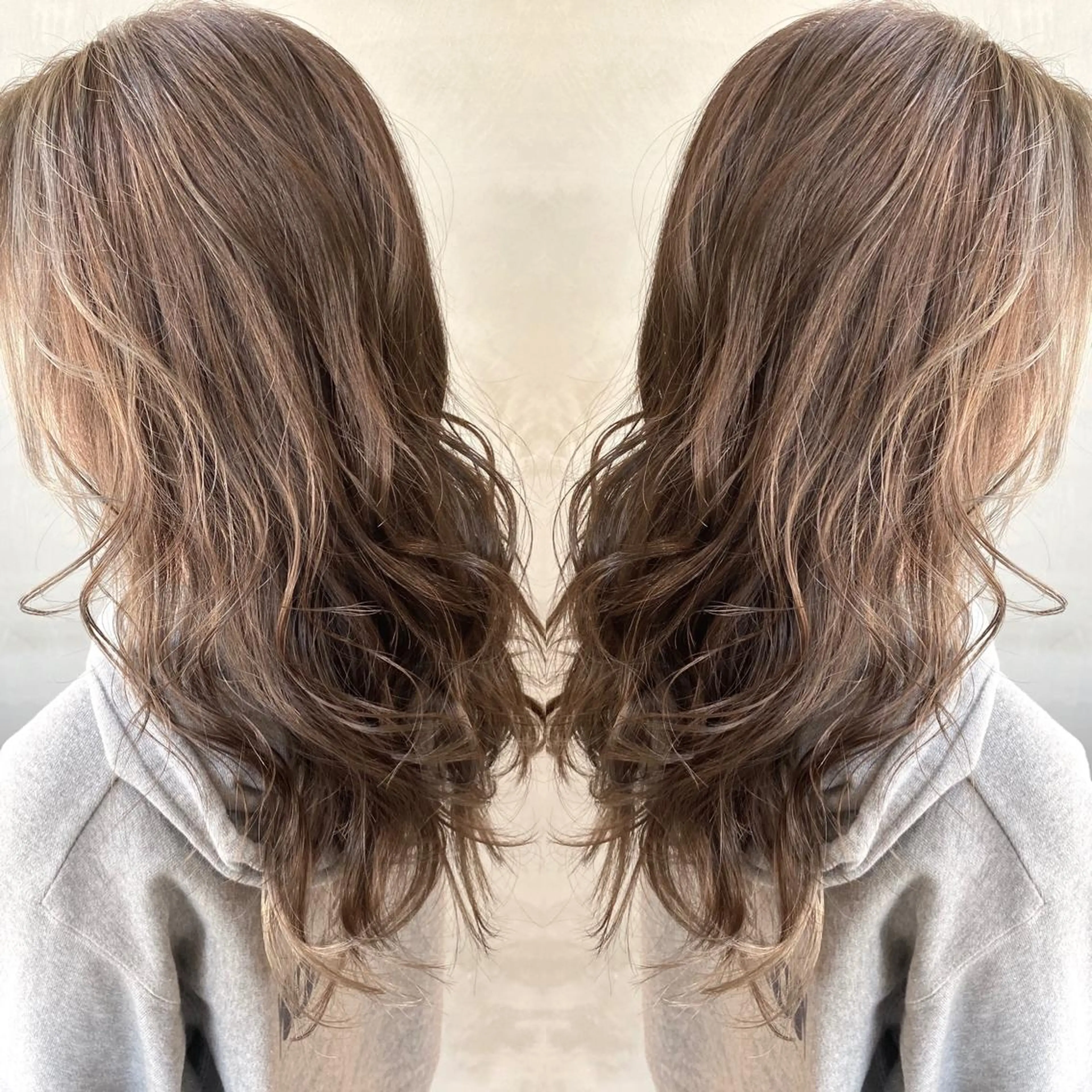 セミロング くびれヘア 外国人風カラー 学生 レイヤーカット カット ヘアカラー トリートメント reverie【レヴリー】所属・夜23時まで予約🉑 reverieあきらのヘアスタイル