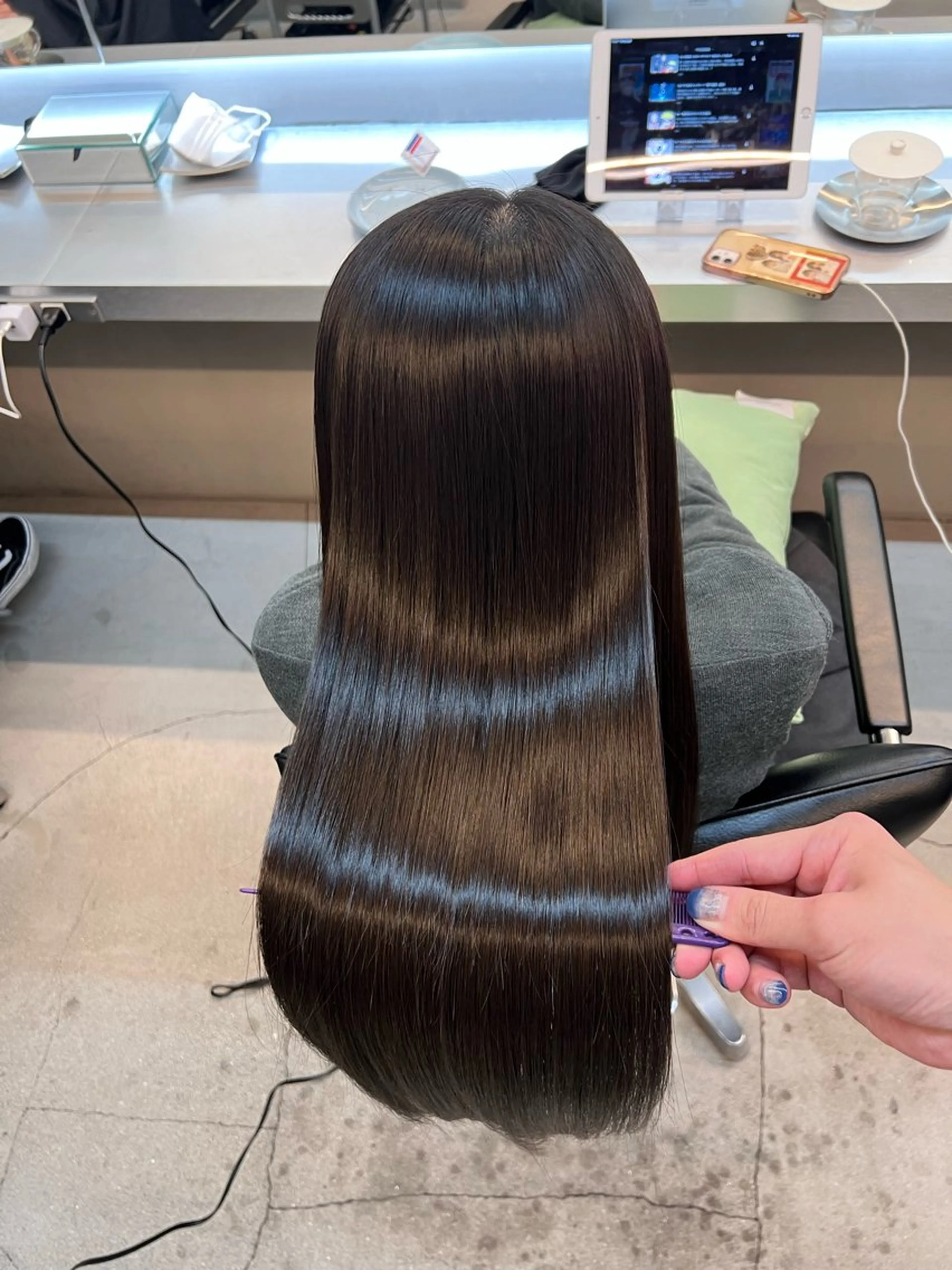 セミロング 縮毛矯正 トリートメント 乾かすだけでまとまる /髪質改善西村涼太のヘアスタイル