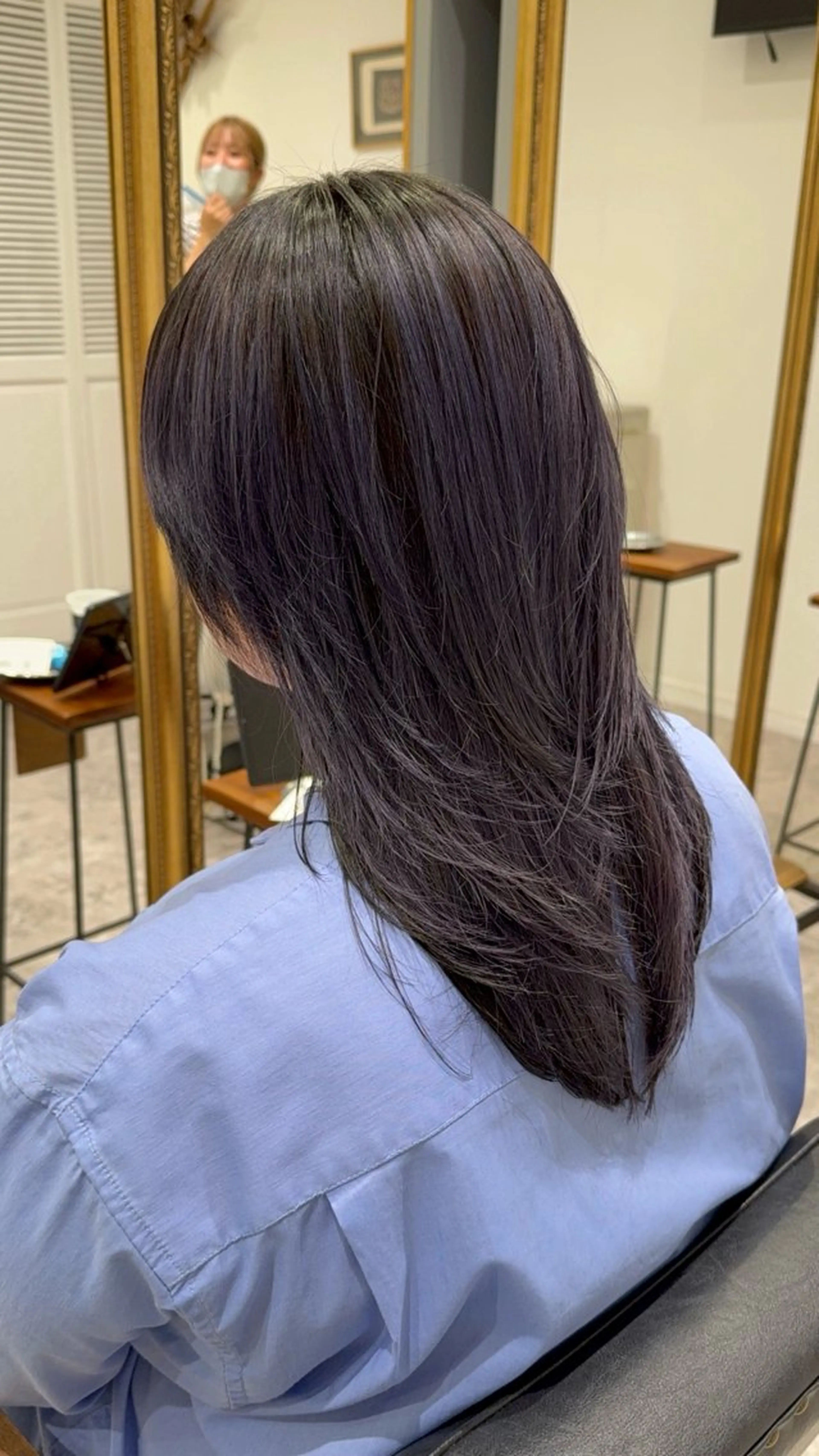 ロング カラー ヘアカラー トリートメント 💎寒色特化💎 透明感カラーみきのヘアスタイル