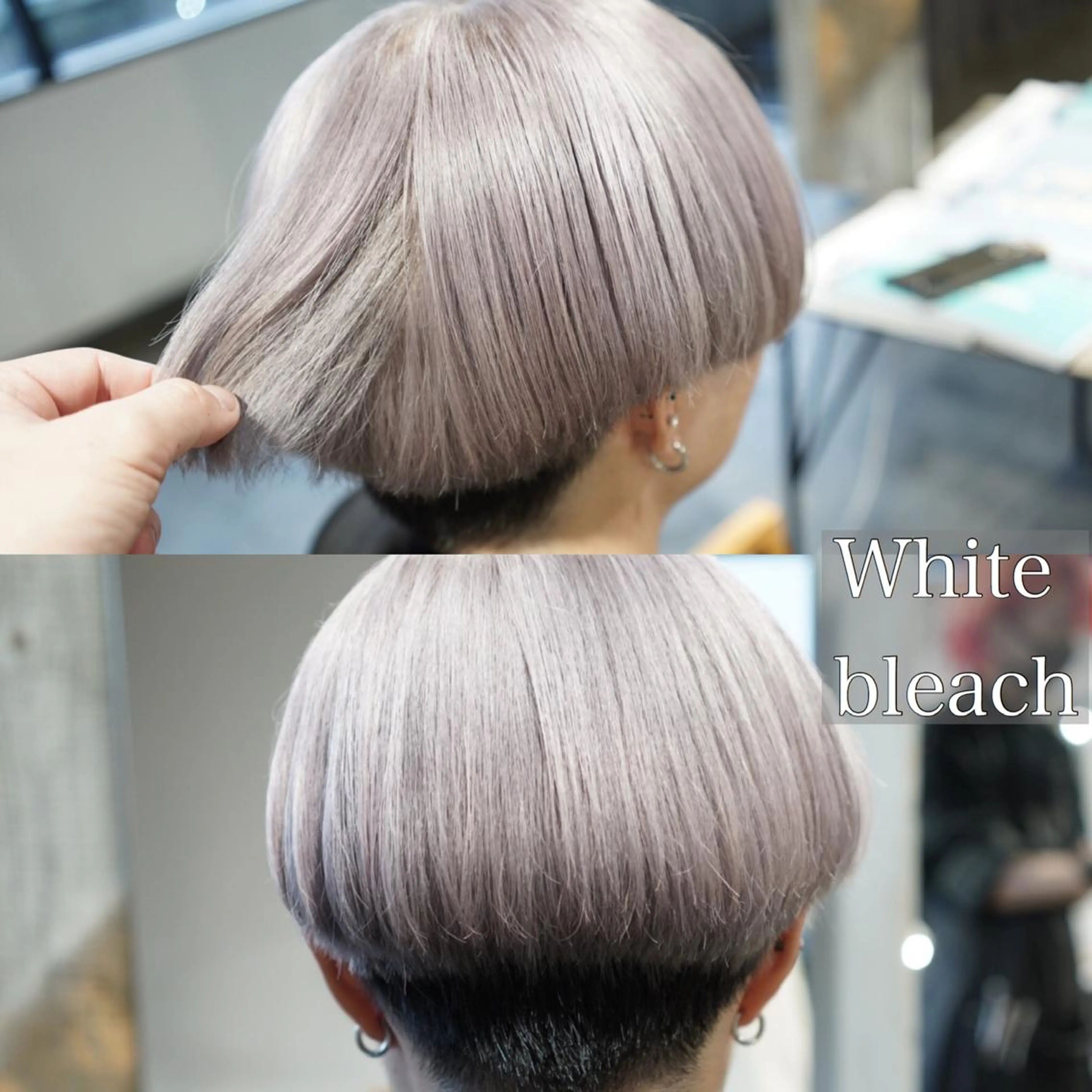 ショート カラー ブリーチ ヘアカラー トリートメント ハイトーン/レイヤー /ケアブリーチ石川治のヘアスタイル