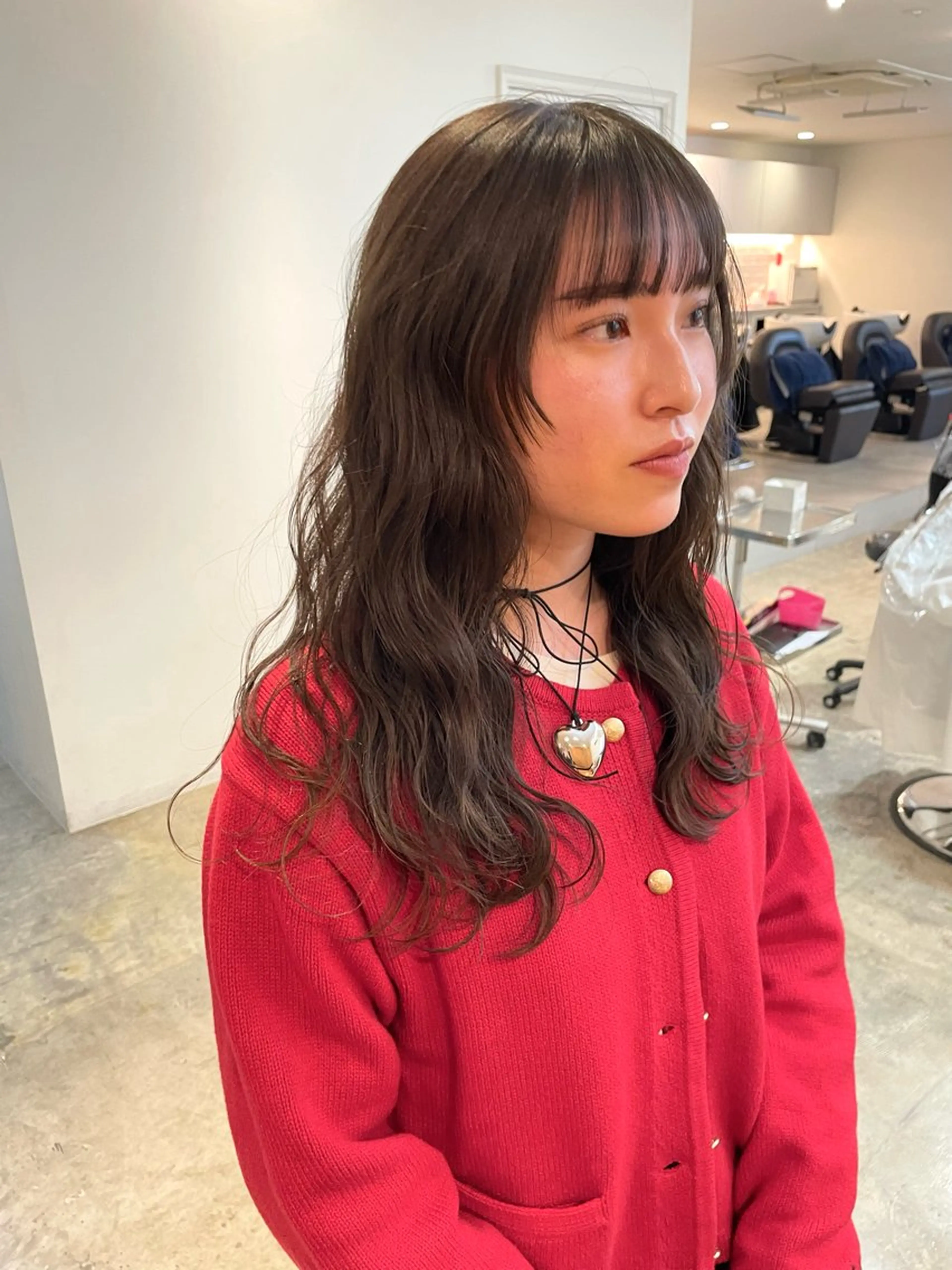 前髪カット＋カラーの写真